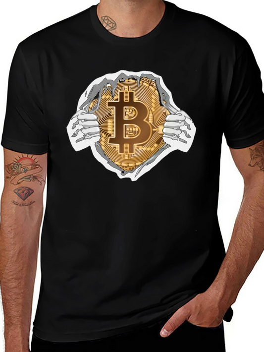 Bitcoin Ripped T-Shirt Crypto Currency Tee
