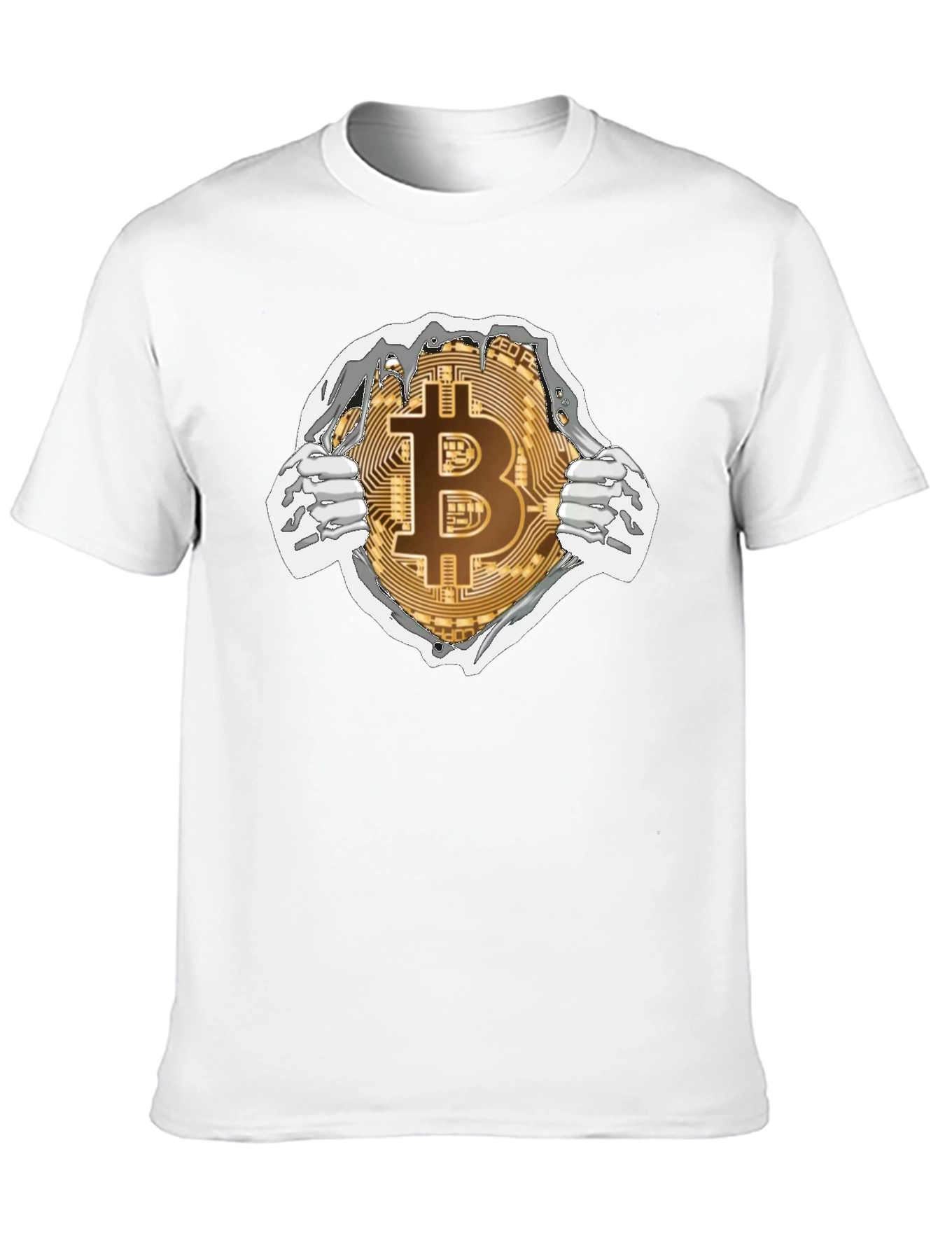 Bitcoin Ripped T-Shirt Crypto Currency Tee