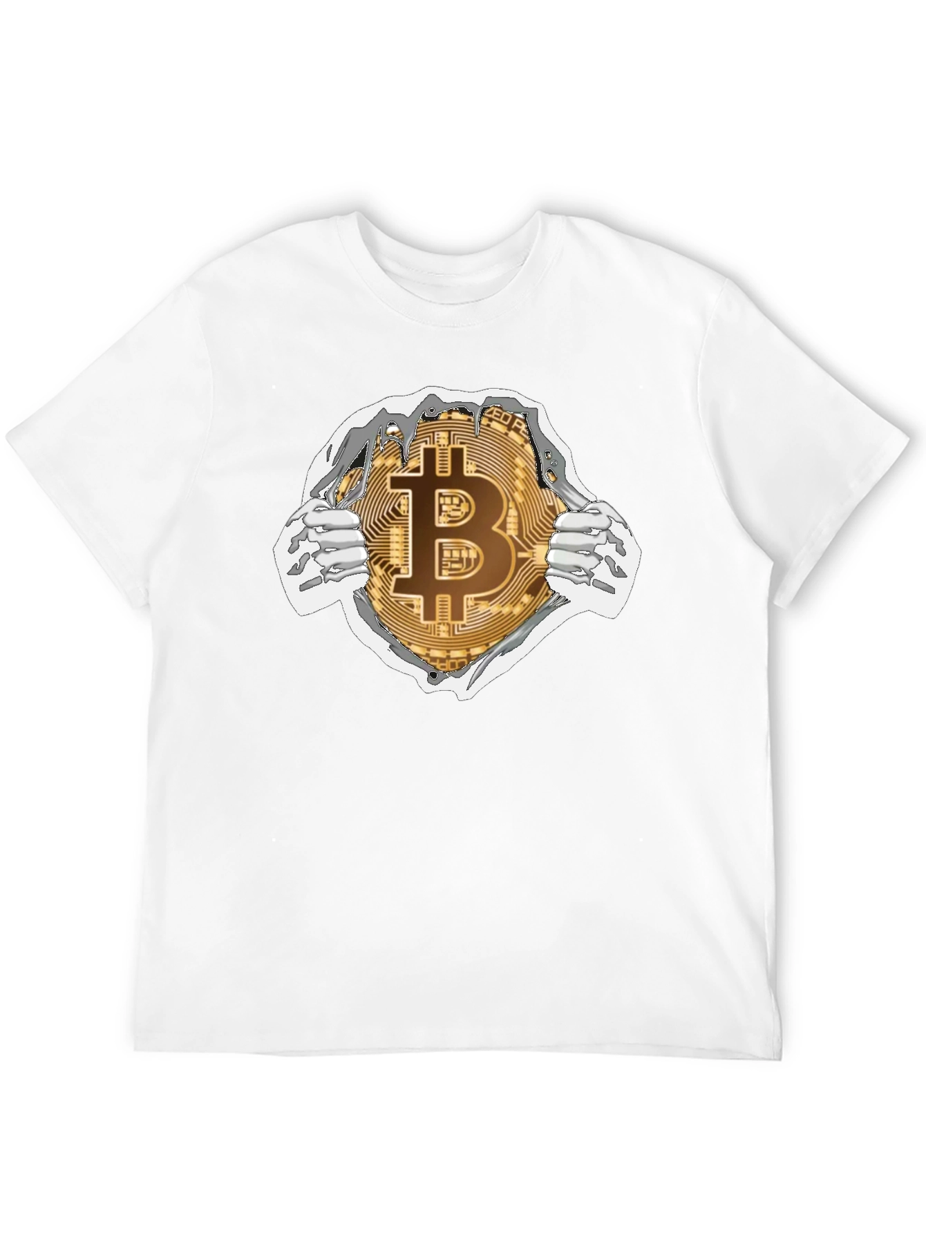 Bitcoin Ripped T-Shirt Crypto Currency Tee