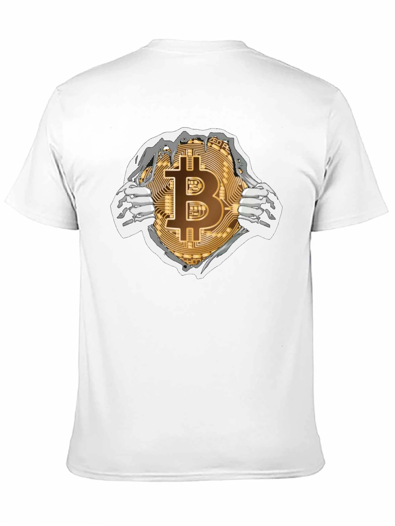 Bitcoin Ripped T-Shirt Crypto Currency Tee