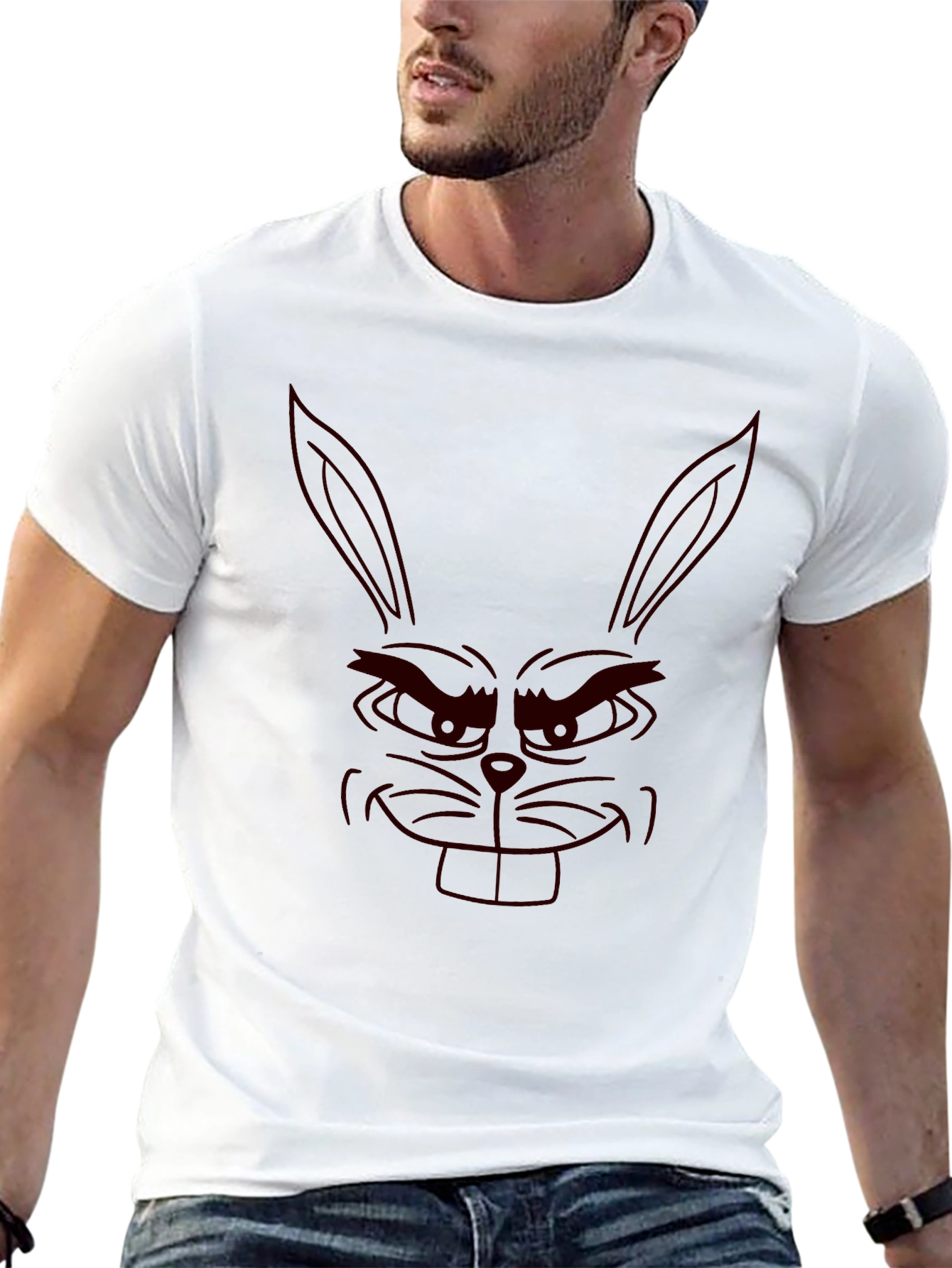 Evil Bunny Graphic T-Shirt - Mens Black Tee