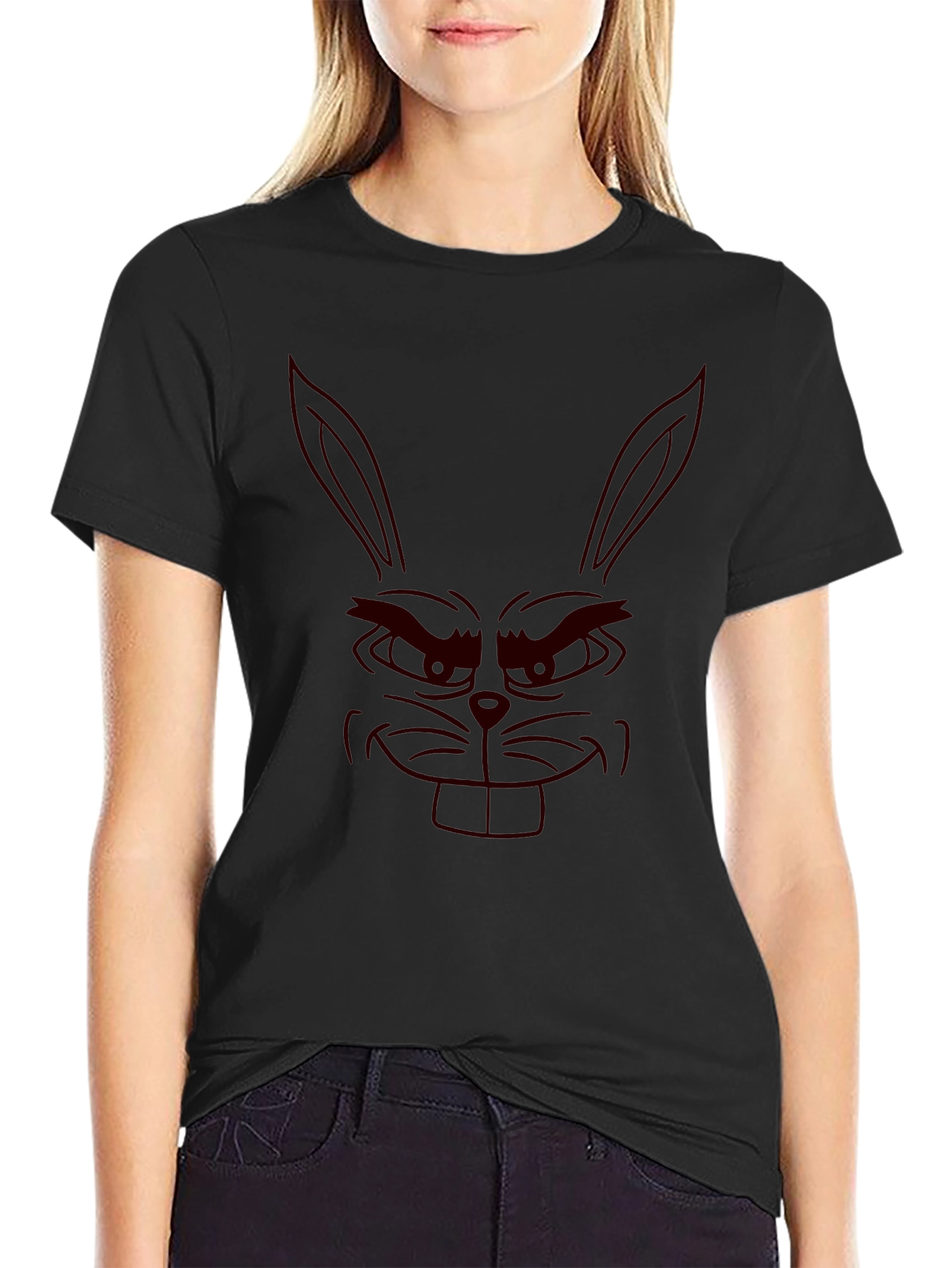 Evil Bunny Graphic T-Shirt - Mens Black Tee