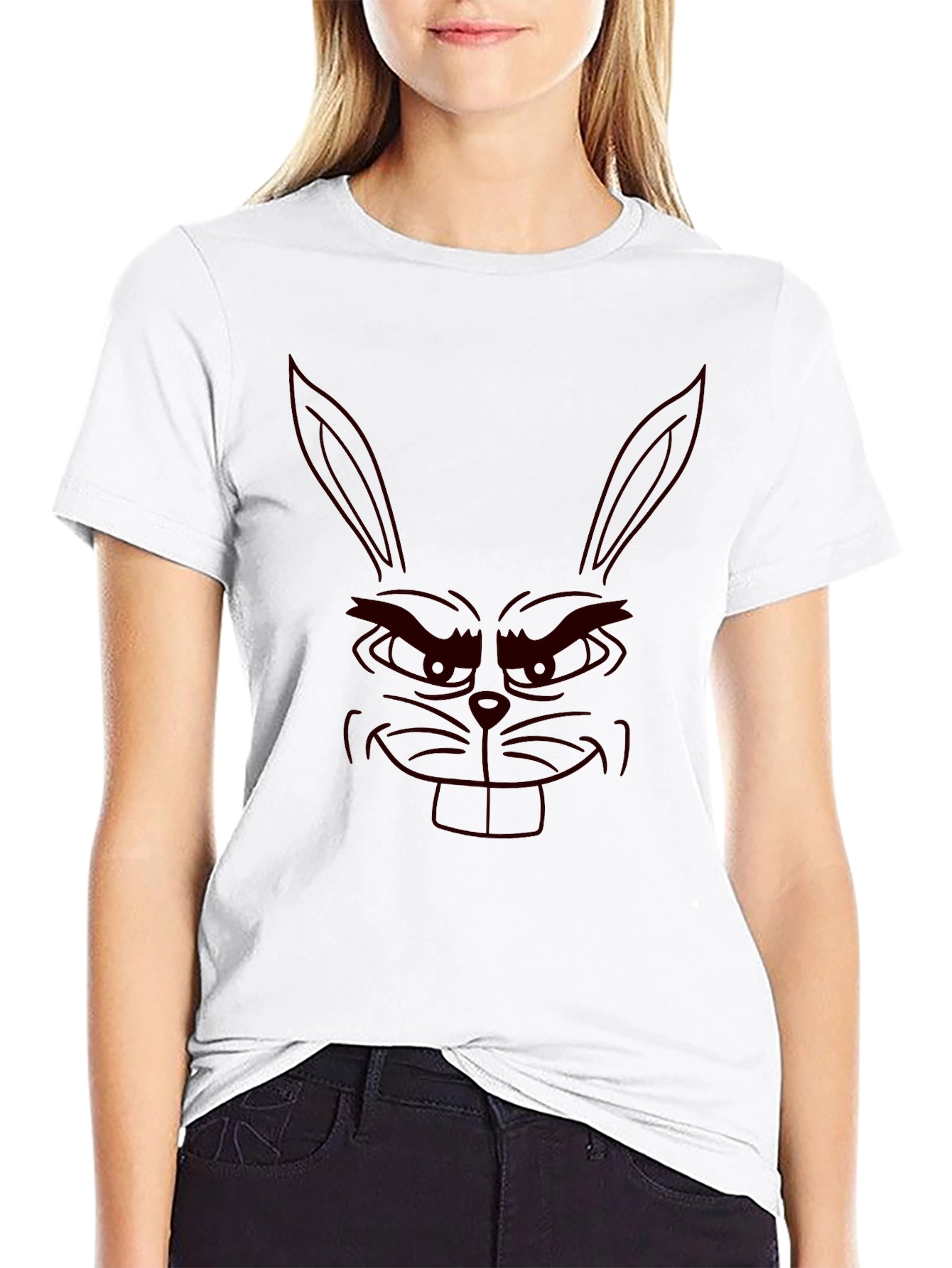 Evil Bunny Graphic T-Shirt - Mens Black Tee