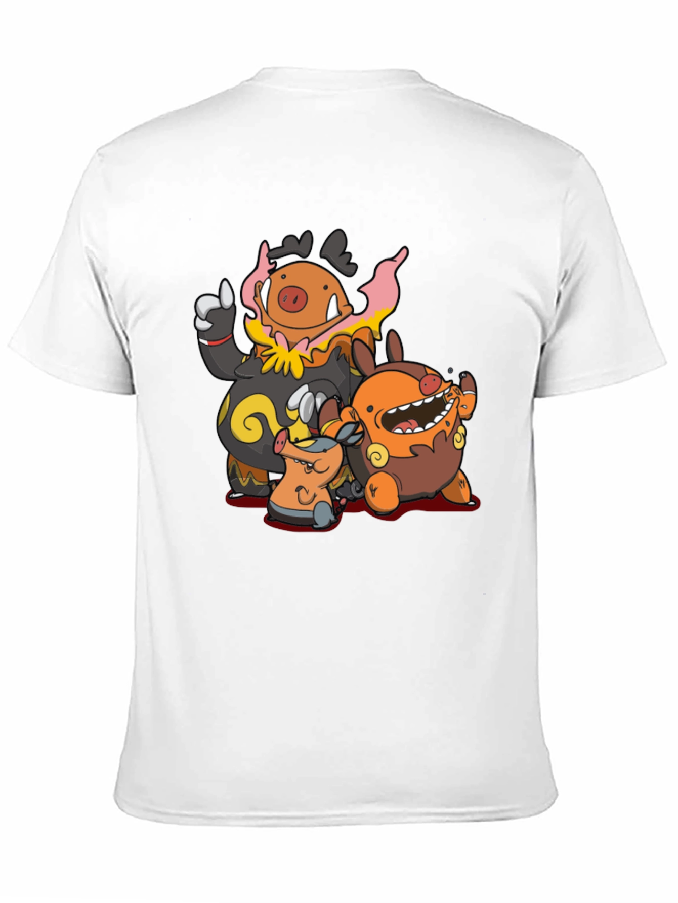 Pokemon Tepig Evolution Line T-Shirt - Black