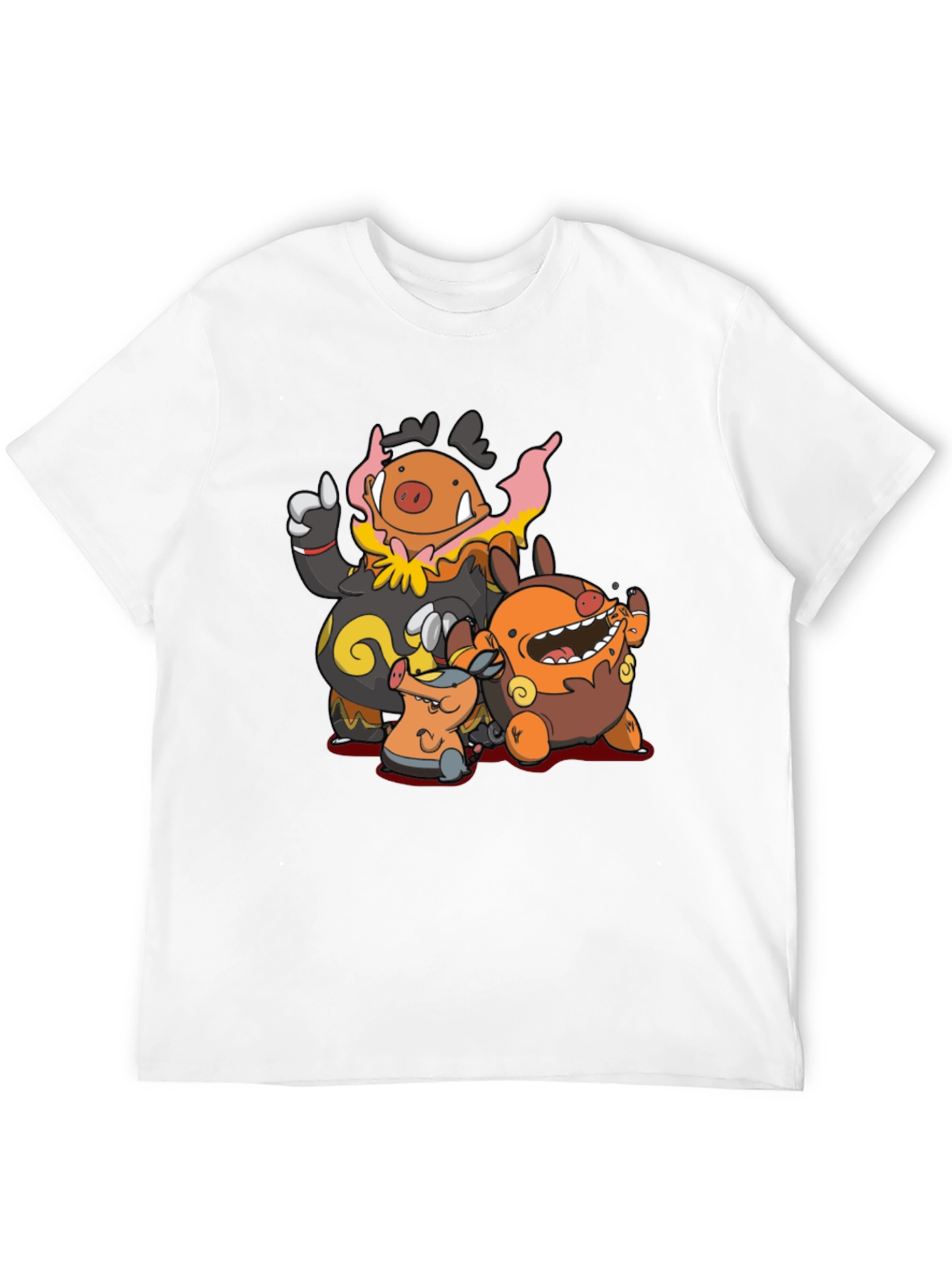 Pokemon Tepig Evolution Line T-Shirt - Black