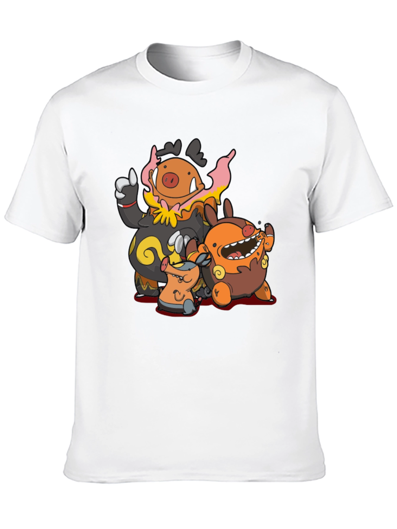 Pokemon Tepig Evolution Line T-Shirt - Black