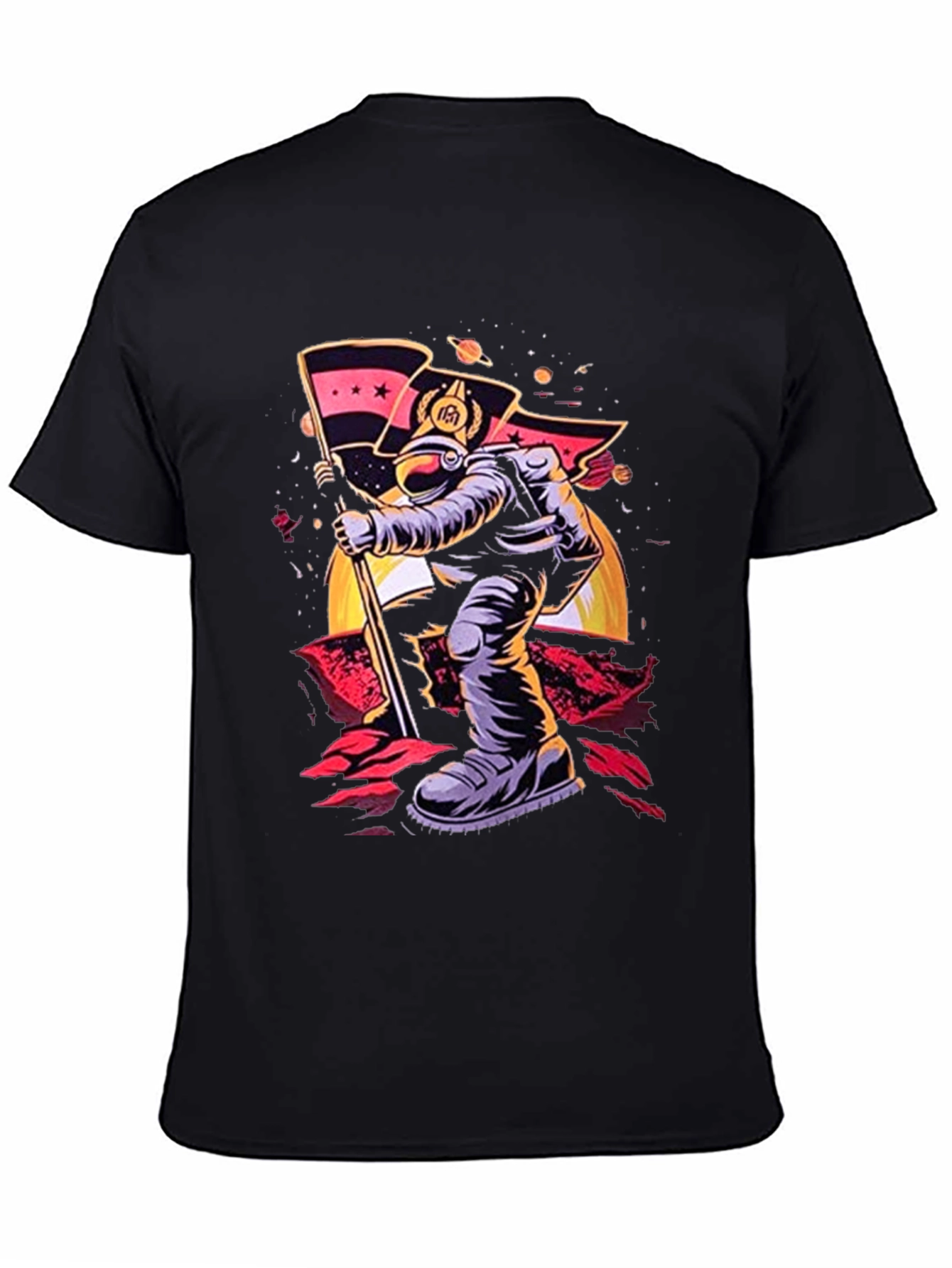 Astronaut Flag T-Shirt - Space Explorer Tee