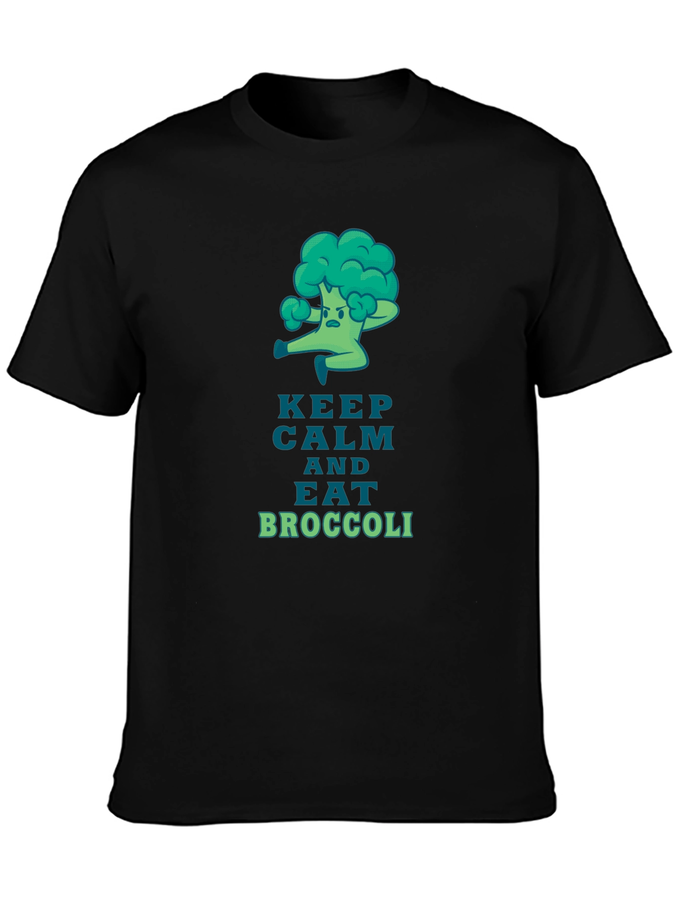 Keep Calm and Eat Broccoli Graphic T-Shirt