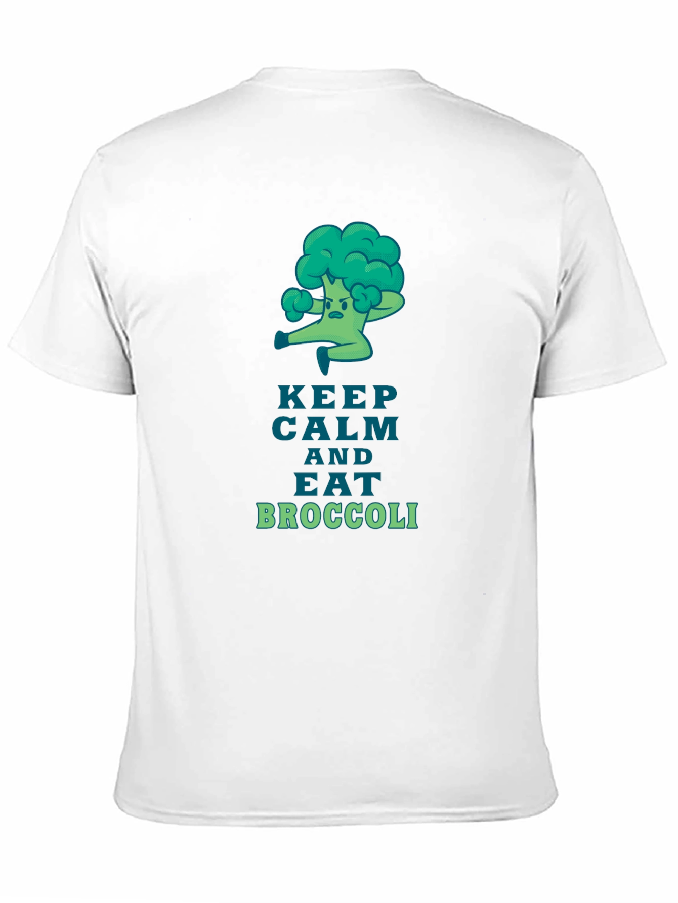 Keep Calm and Eat Broccoli Graphic T-Shirt