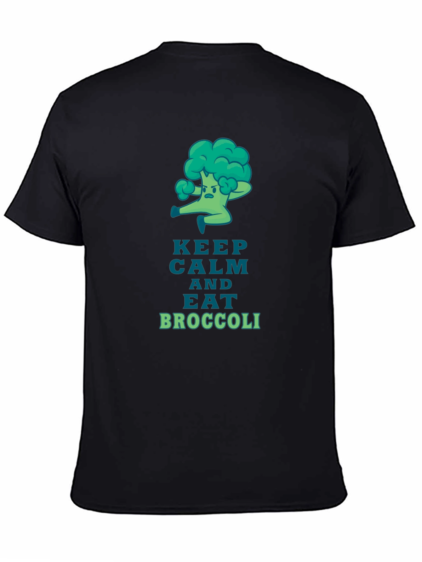 Keep Calm and Eat Broccoli Graphic T-Shirt