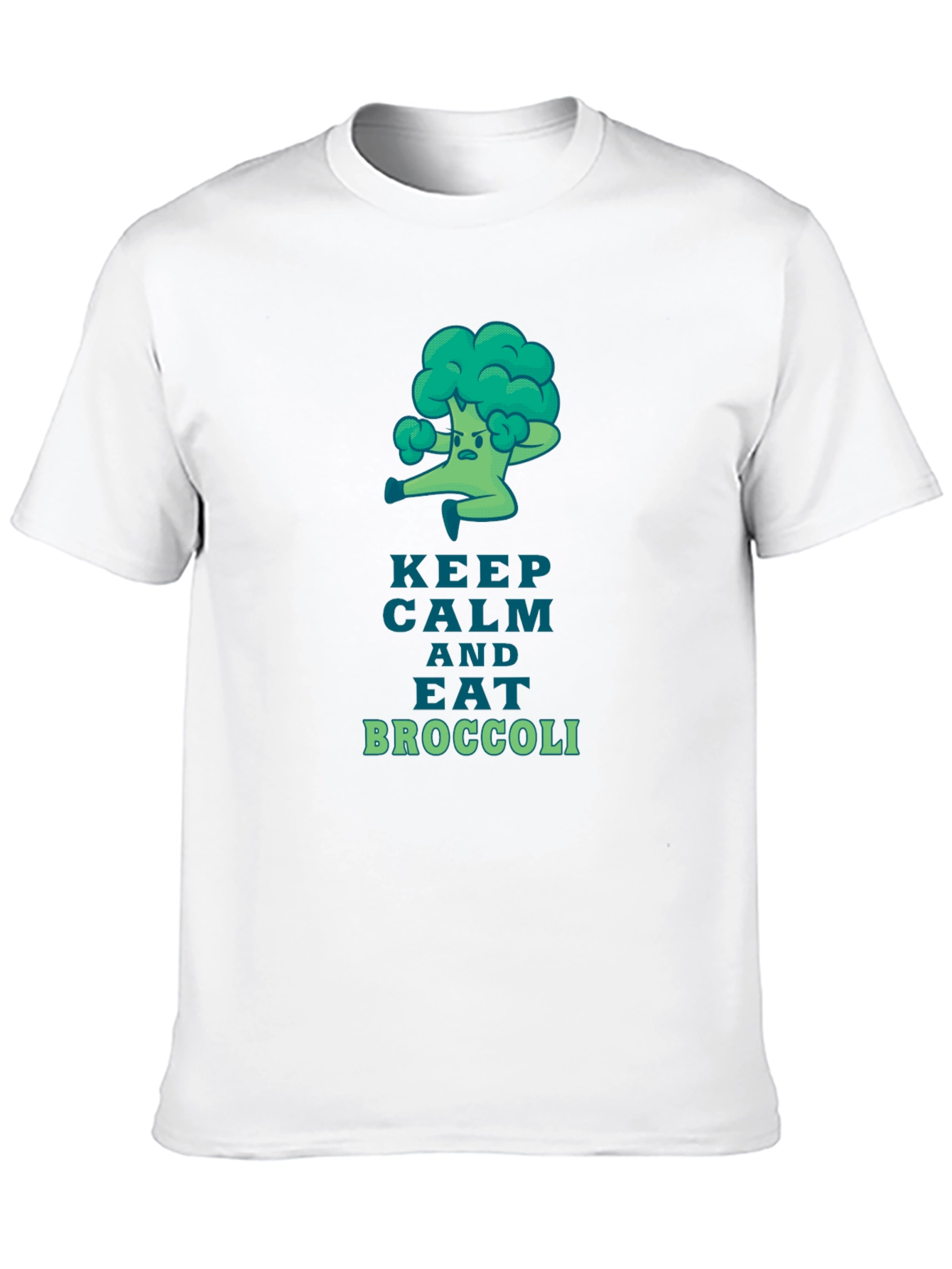 Keep Calm and Eat Broccoli Graphic T-Shirt
