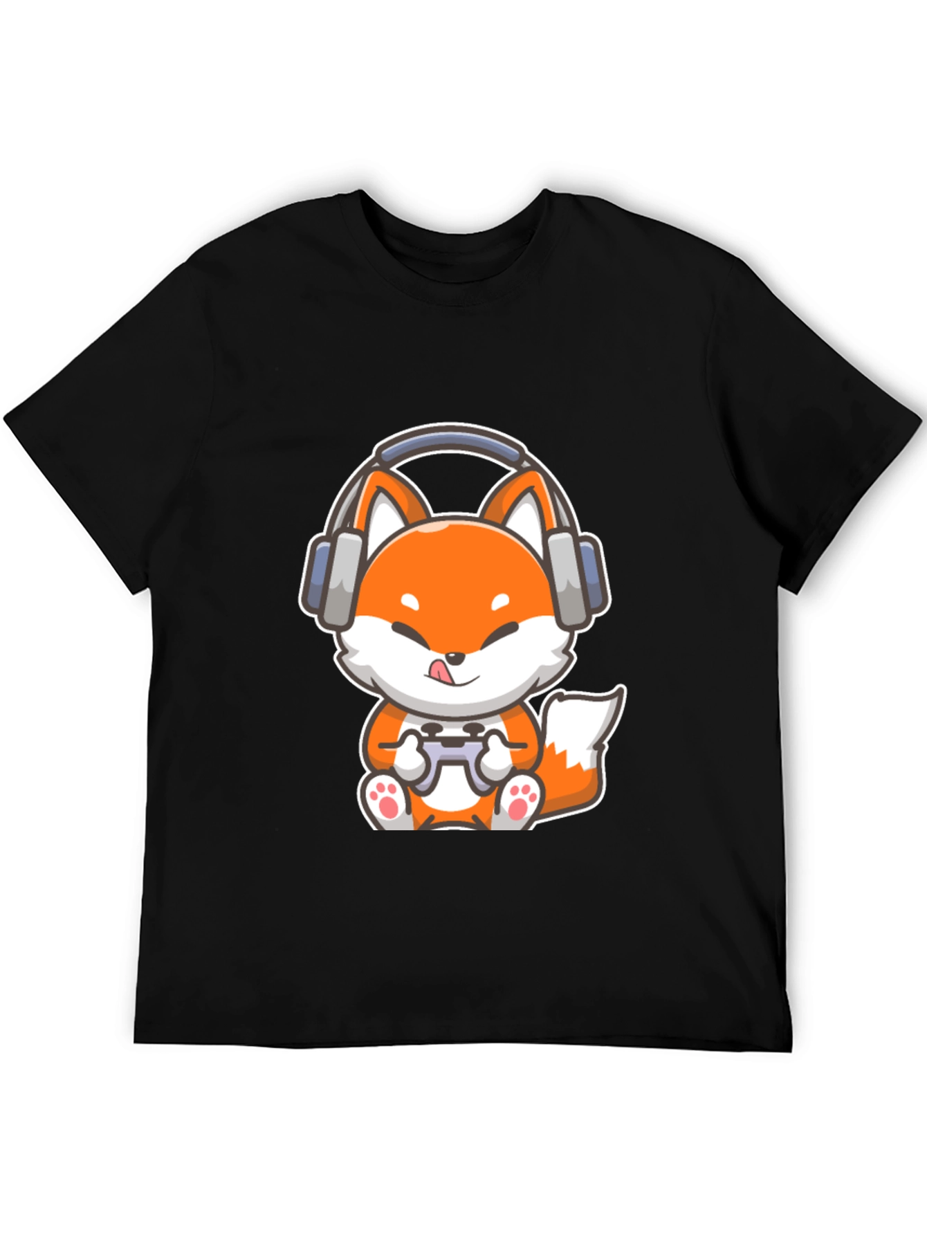 Gamer Fox T-Shirt - Cute Cartoon Design