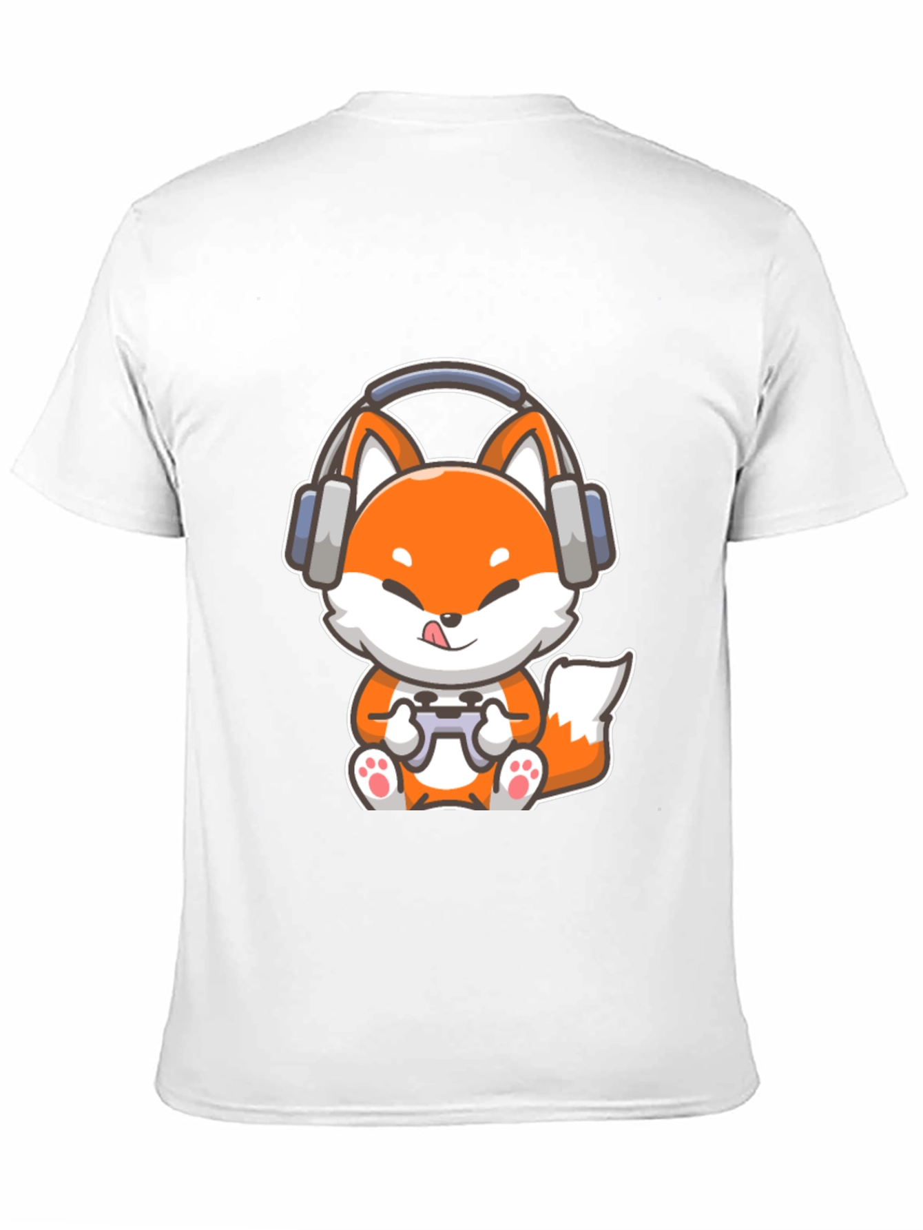 Gamer Fox T-Shirt - Cute Cartoon Design