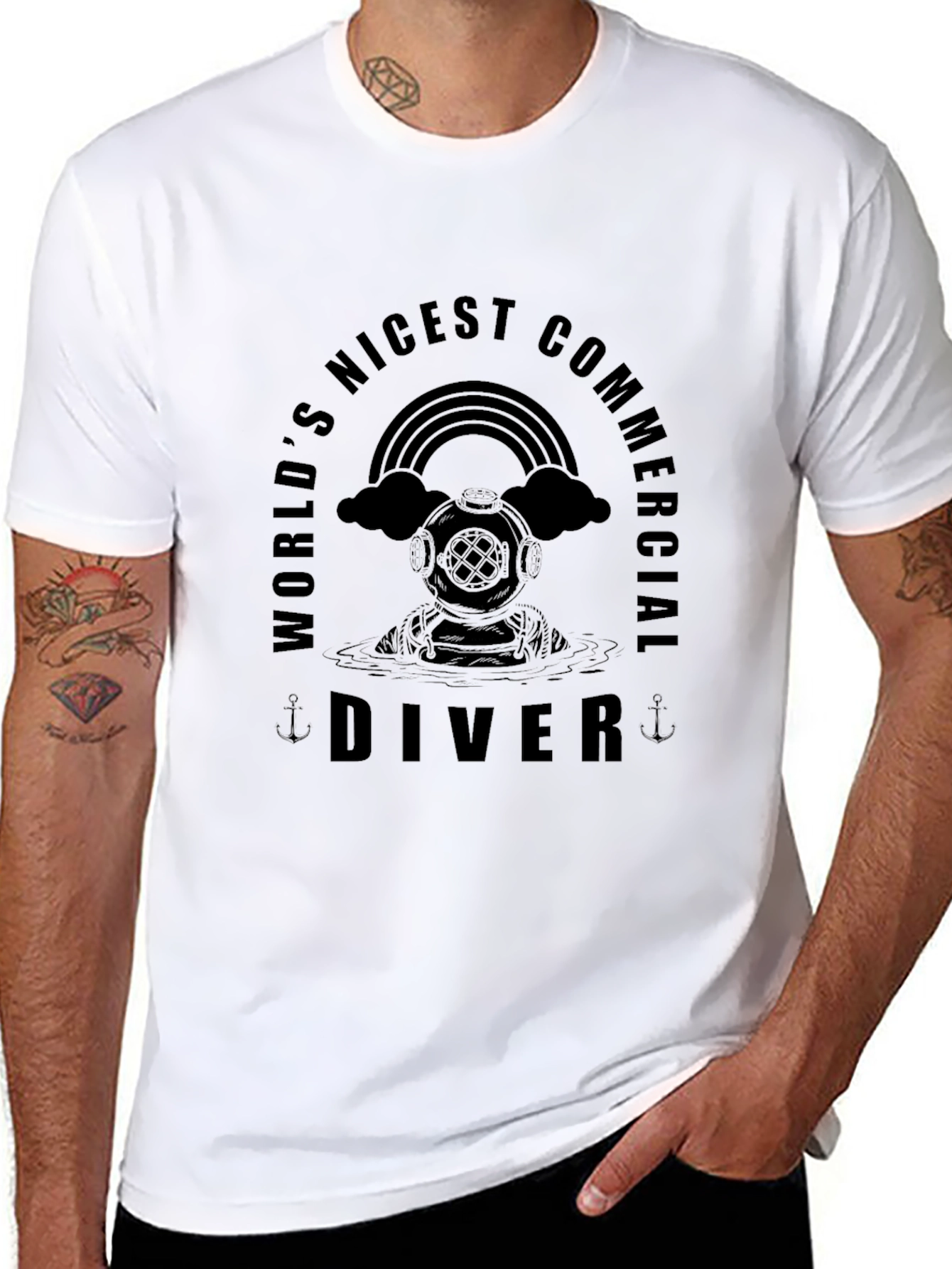 Worlds Nicest Commercial Diver Black T-Shirt
