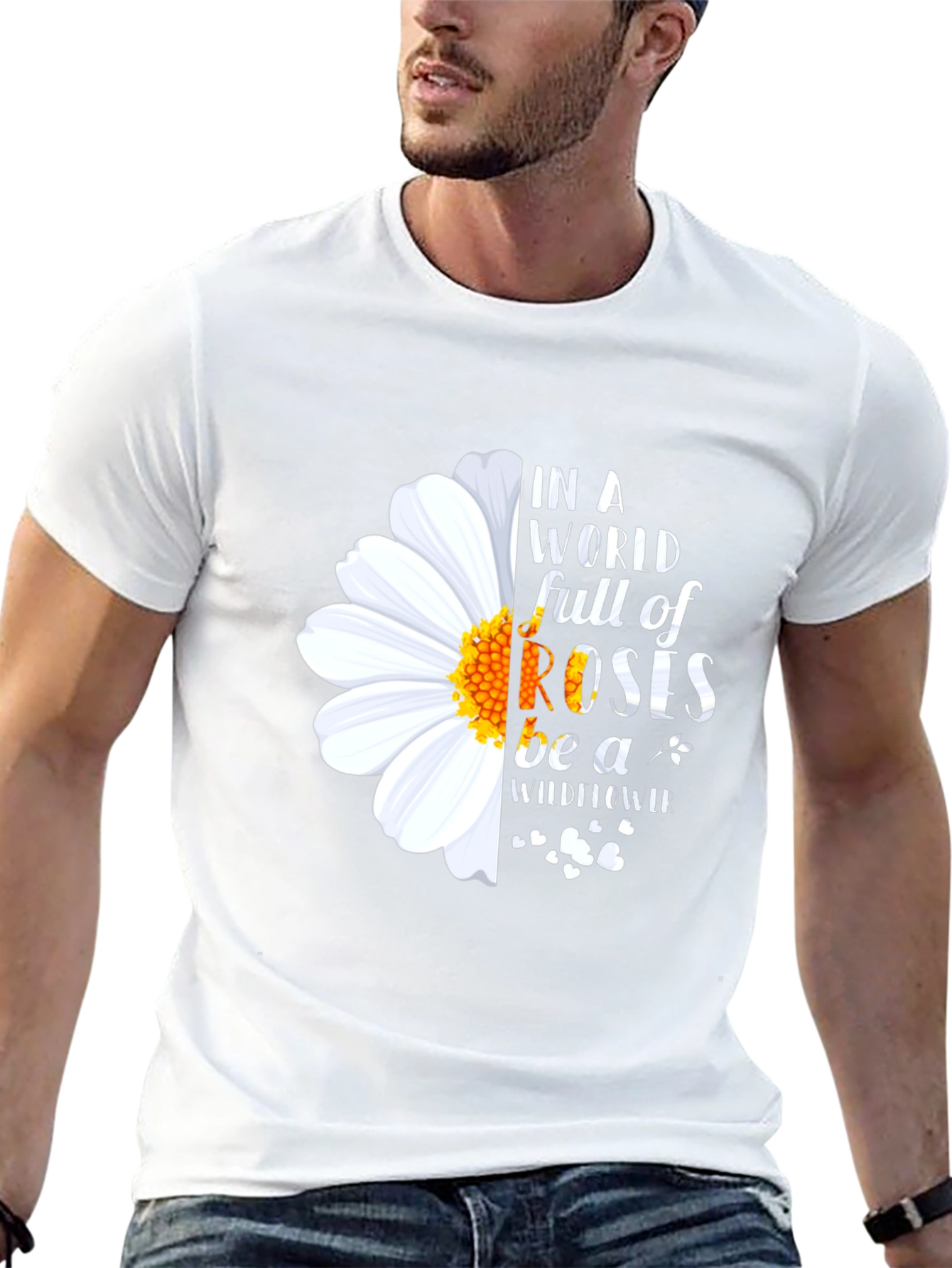 Wildflower Graphic Print Black T-Shirt