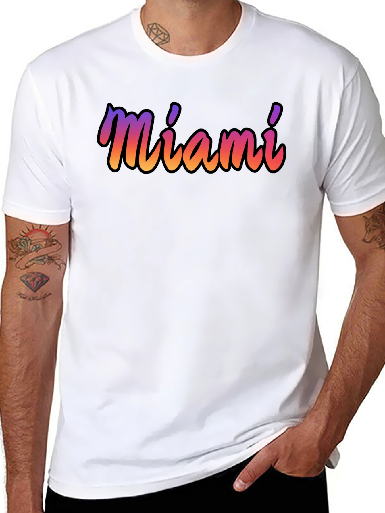 Miami Gradient T-Shirt - Soft Cotton Blend