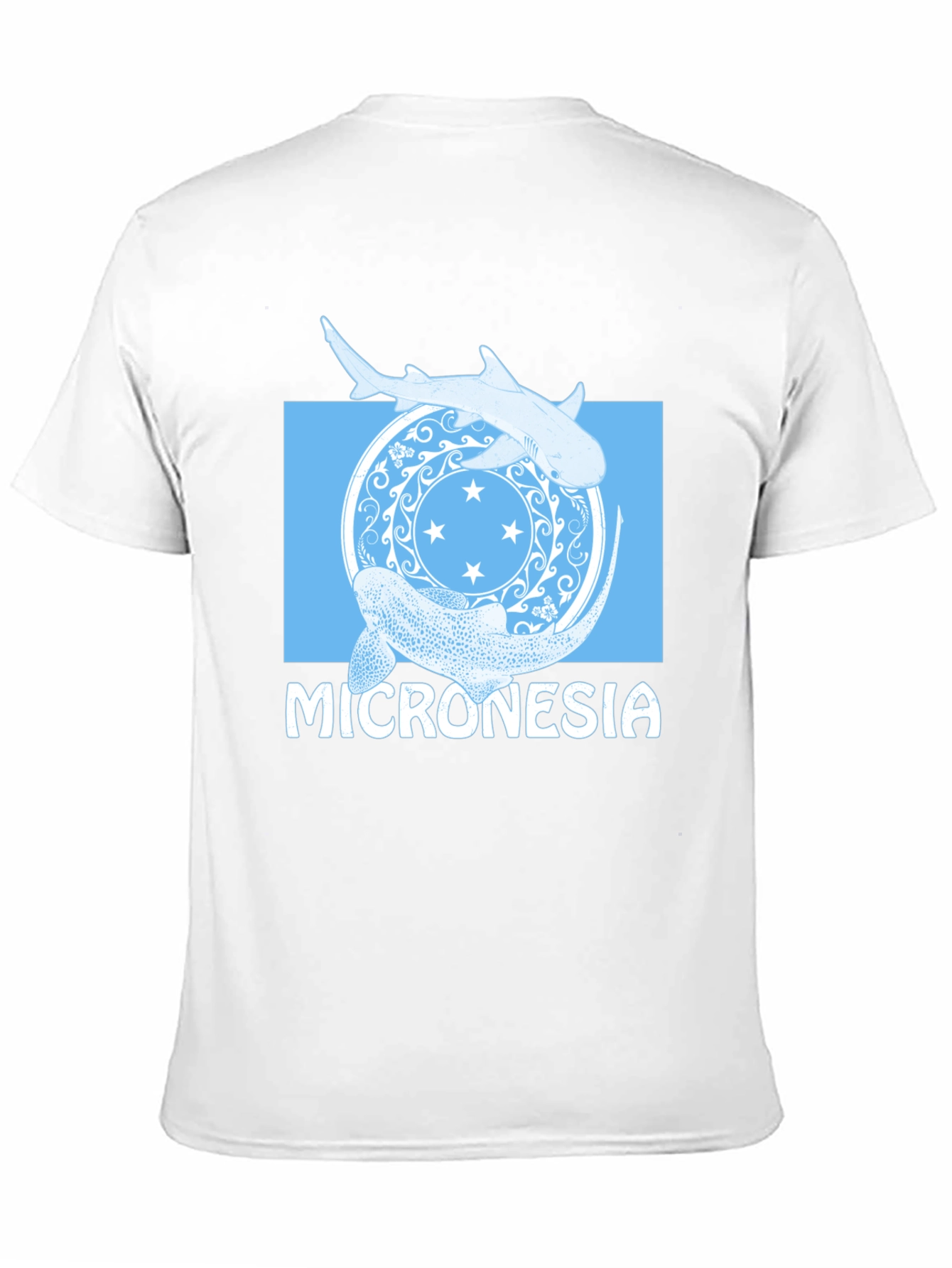Micronesia Shark Graphic T-Shirt - Black