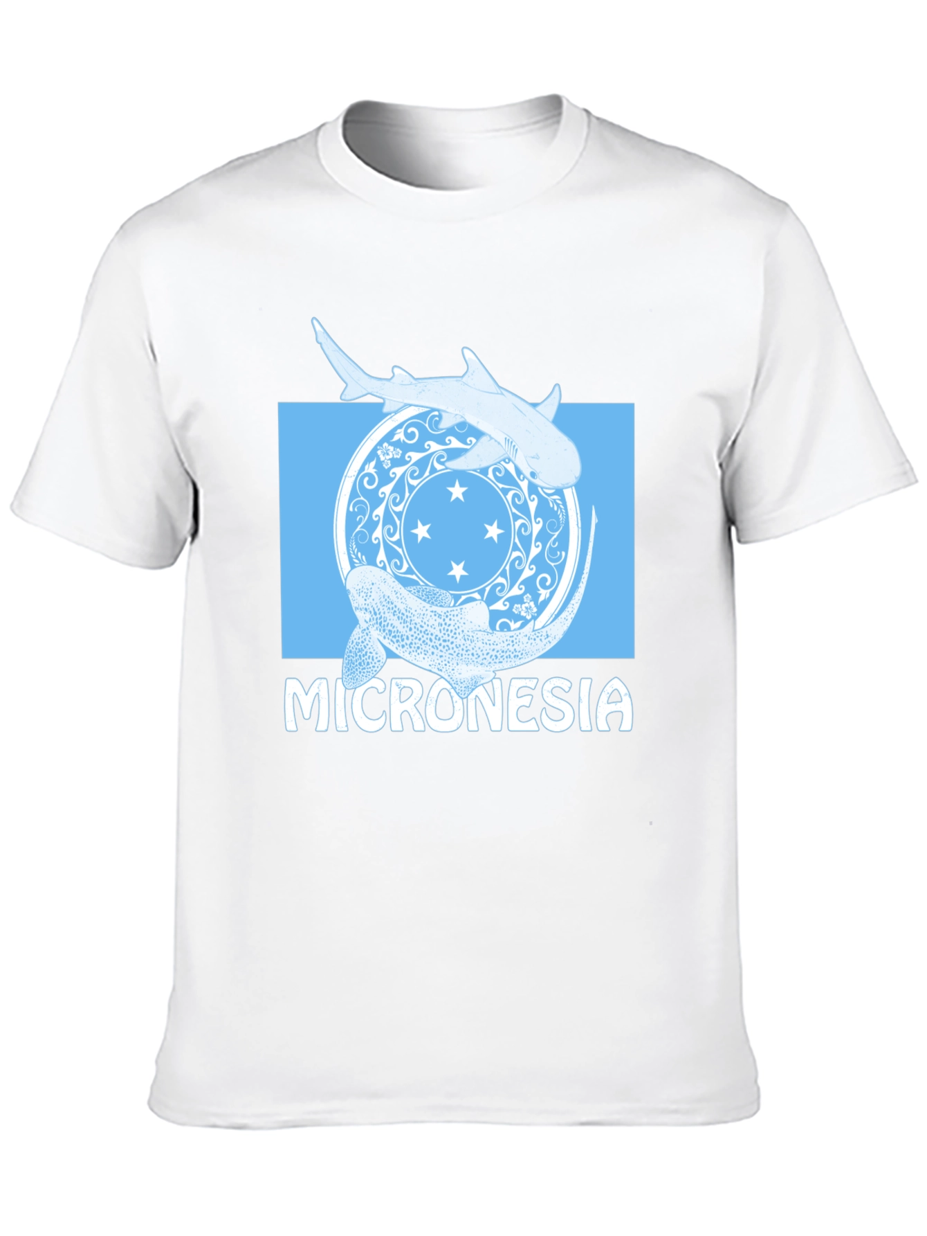 Micronesia Shark Graphic T-Shirt - Black