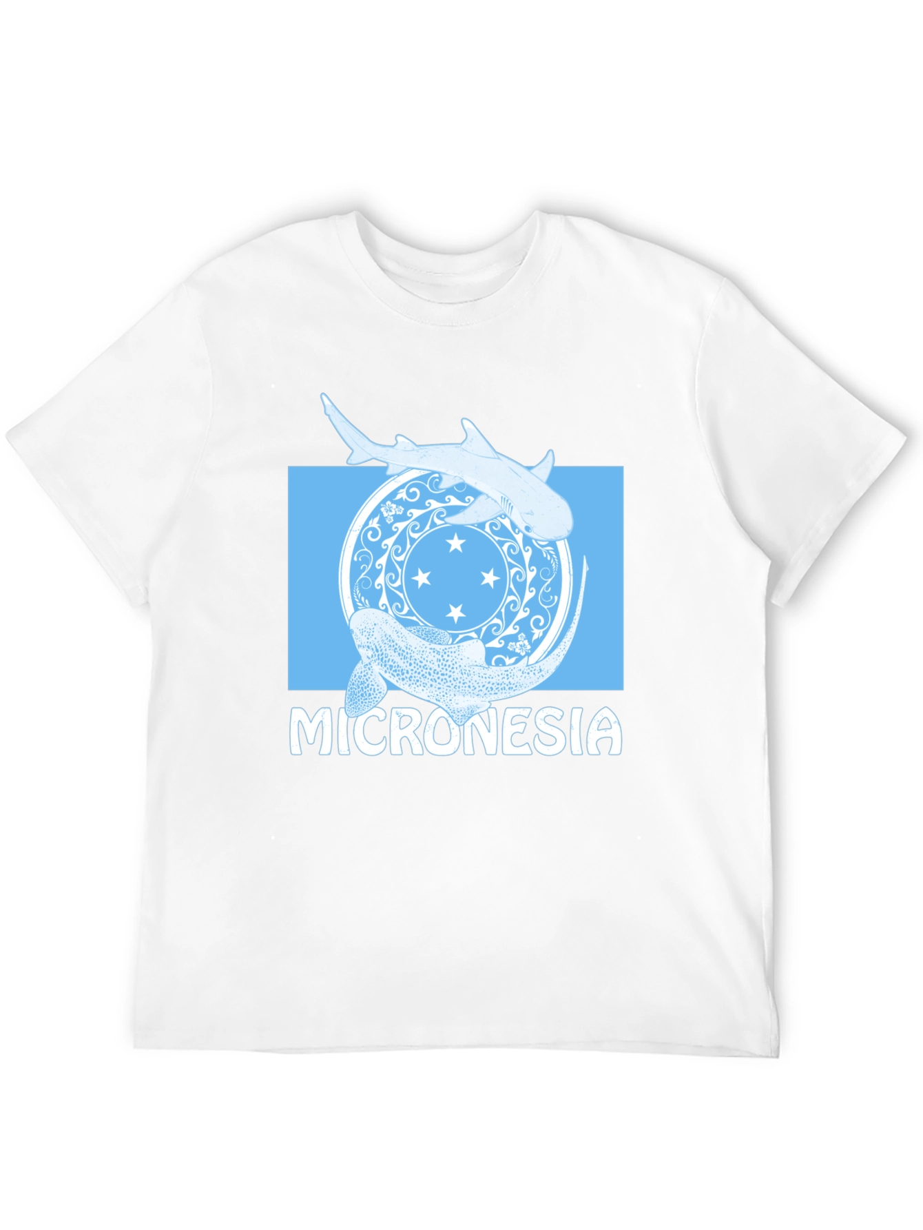 Micronesia Shark Graphic T-Shirt - Black
