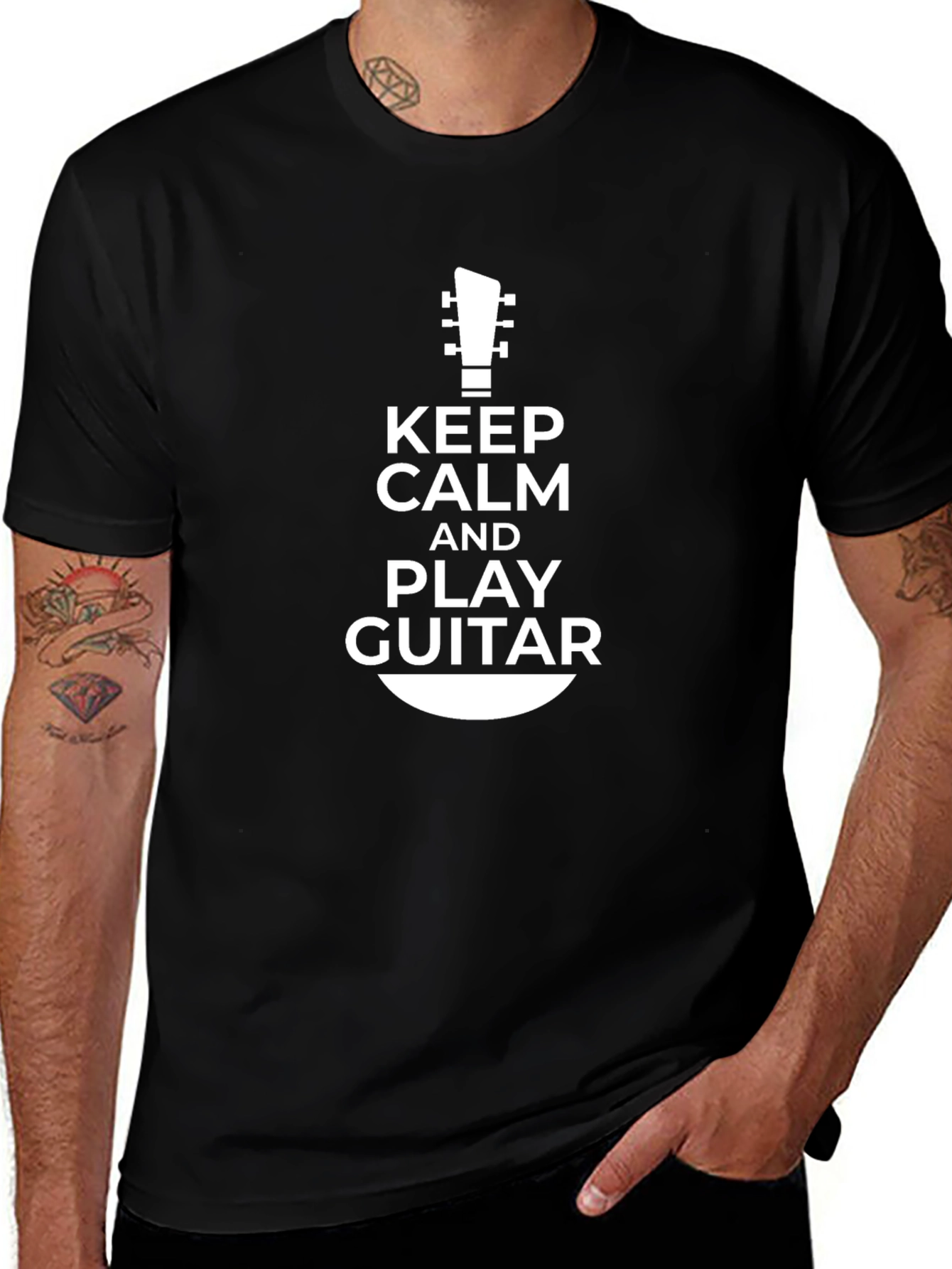 Keep Calm and Play Guitar T-Shirt Musician Tee