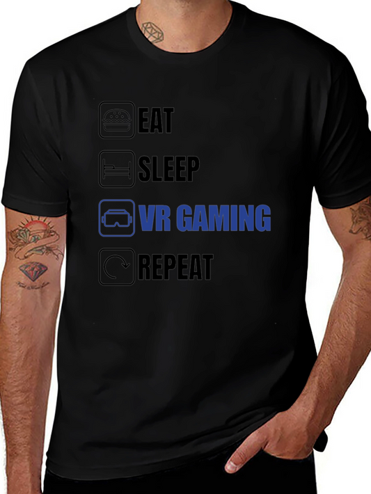 Eat Sleep VR Gaming Repeat T-Shirt - Gamer Life