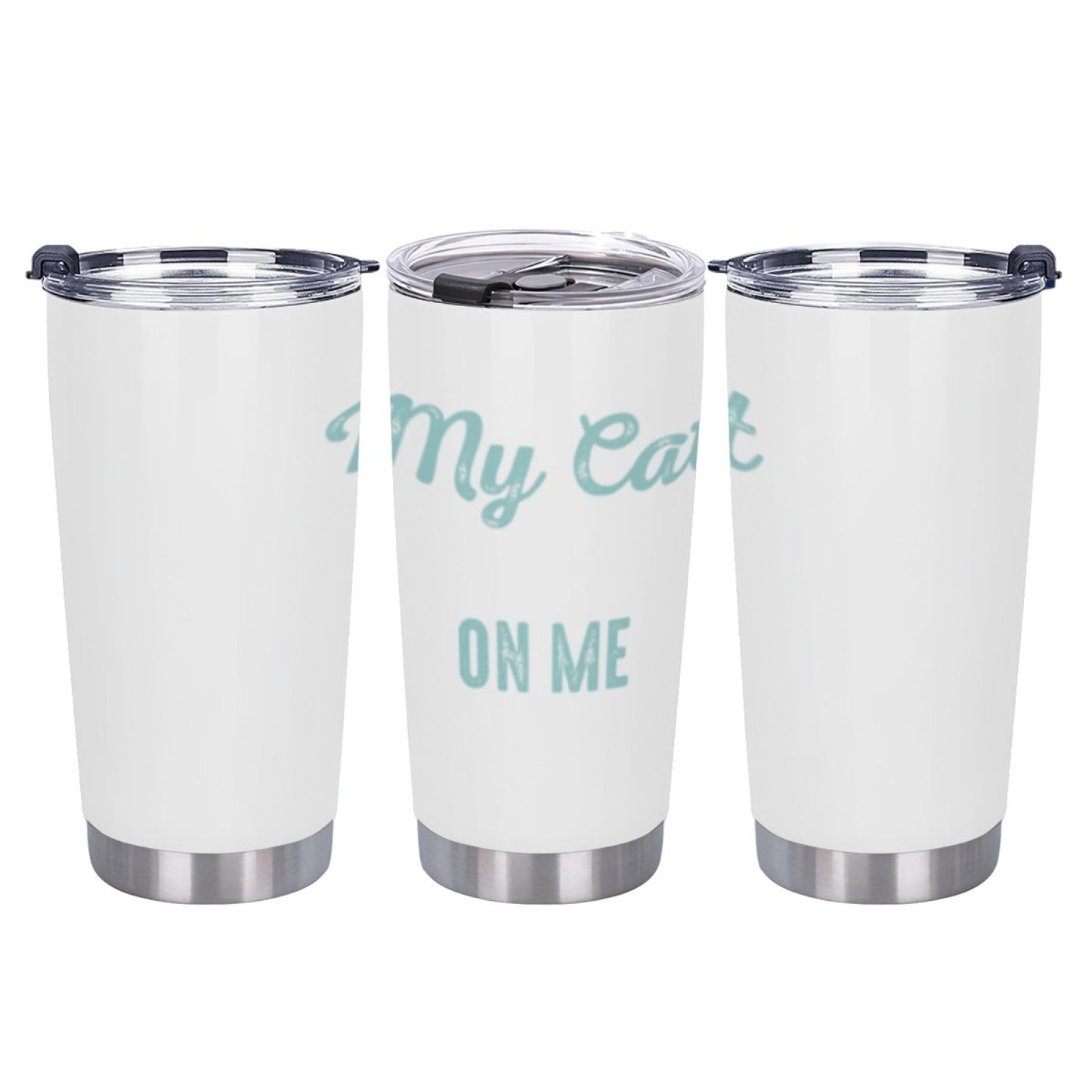 Insulated Graphic Beverage Tumbler - Stainless Steel Reusable Travel Cup