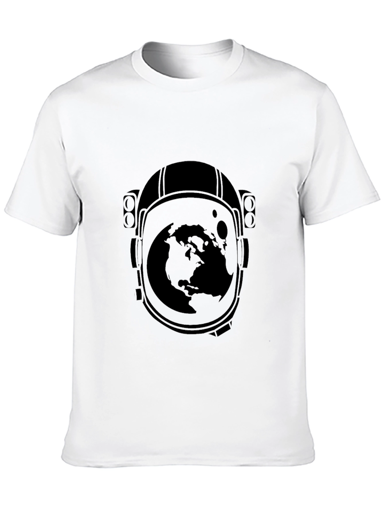 Astronaut Helmet Earth Graphic T-Shirt