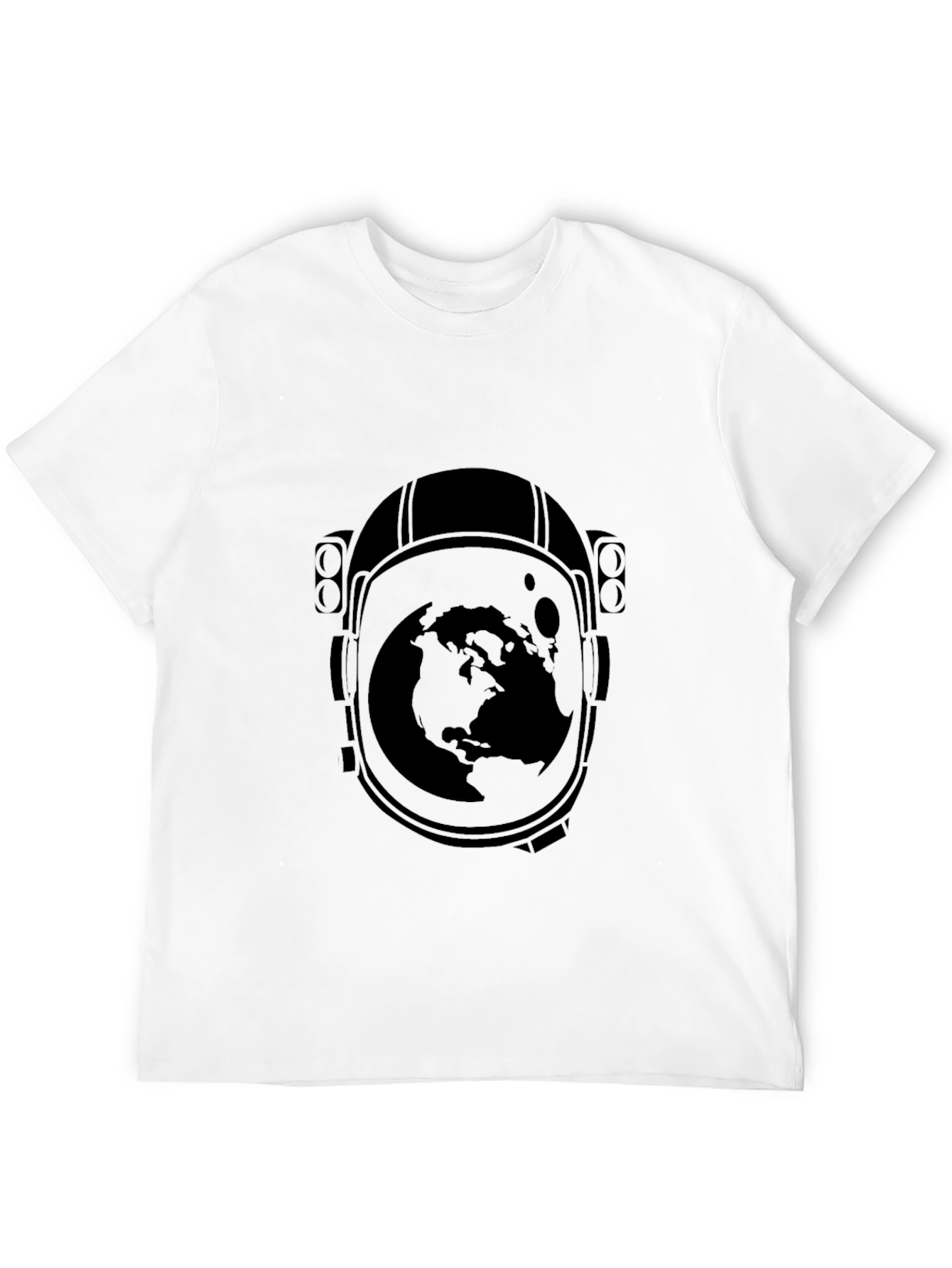 Astronaut Helmet Earth Graphic T-Shirt