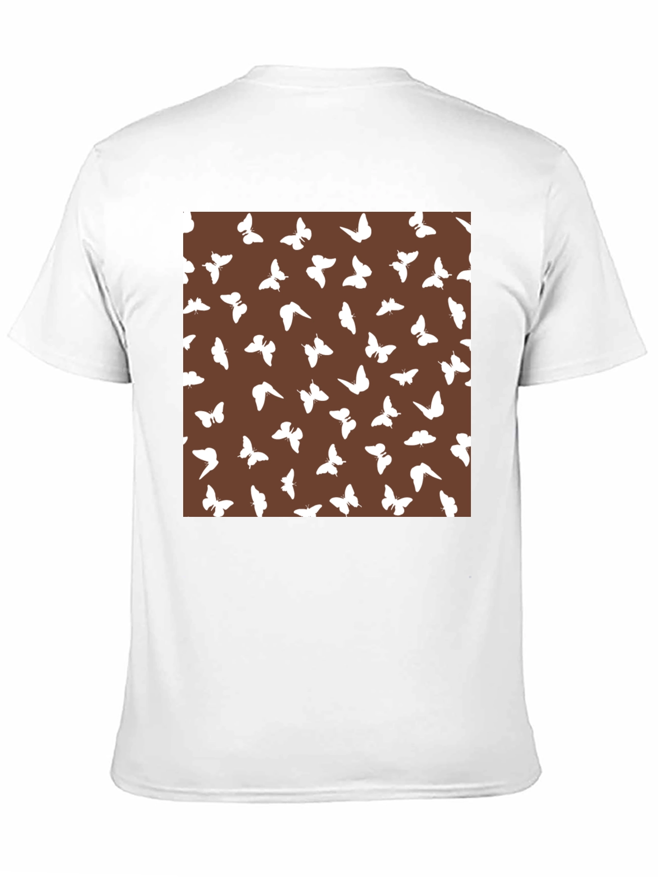 Butterfly Pattern Brown T-Shirt