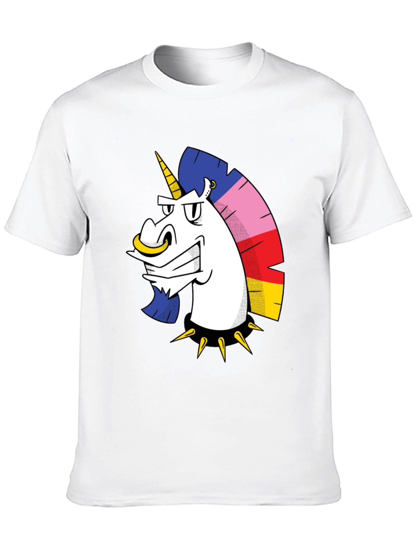 Edgy Unicorn Graphic T-Shirt - Black