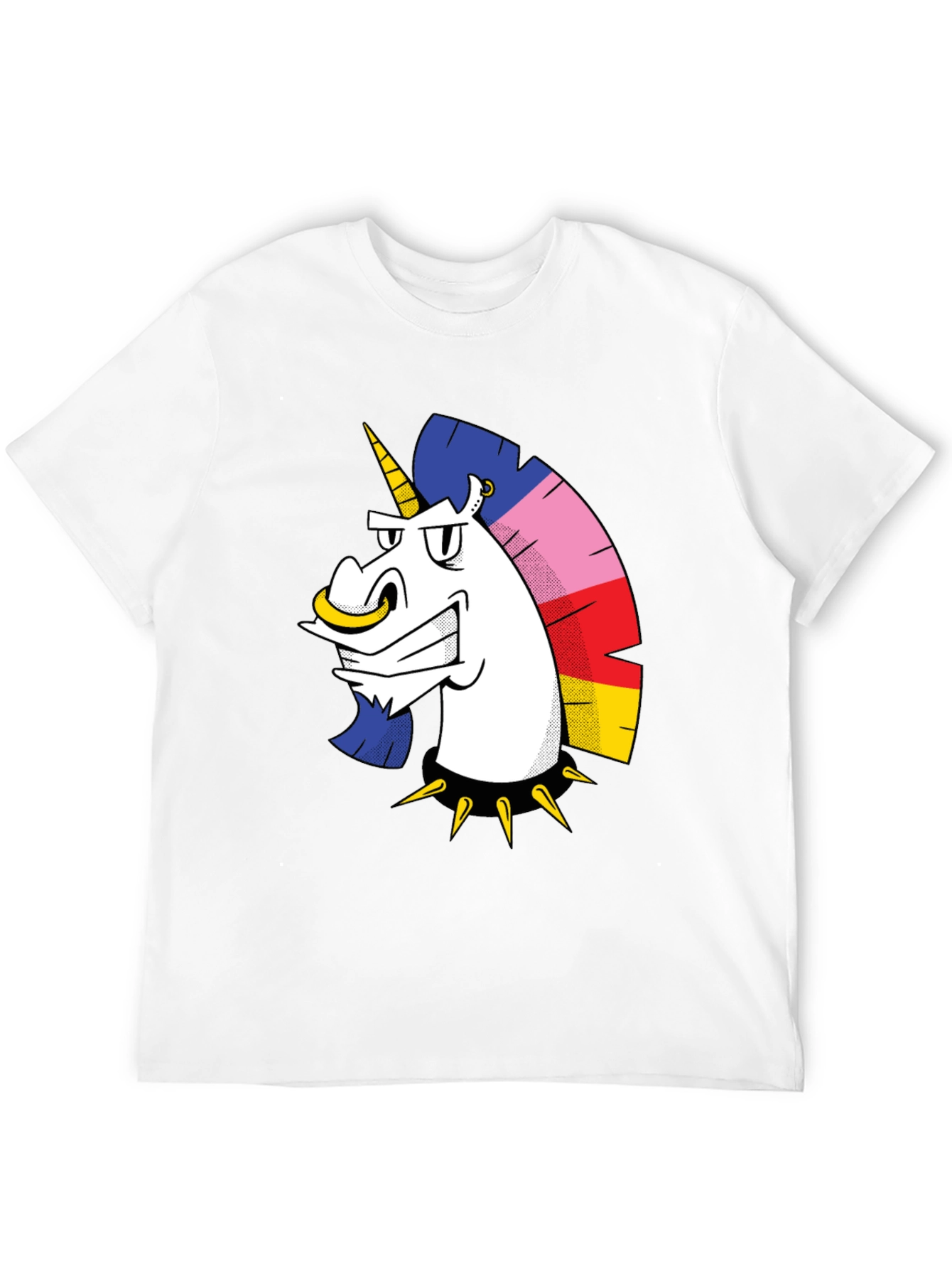 Edgy Unicorn Graphic T-Shirt - Black