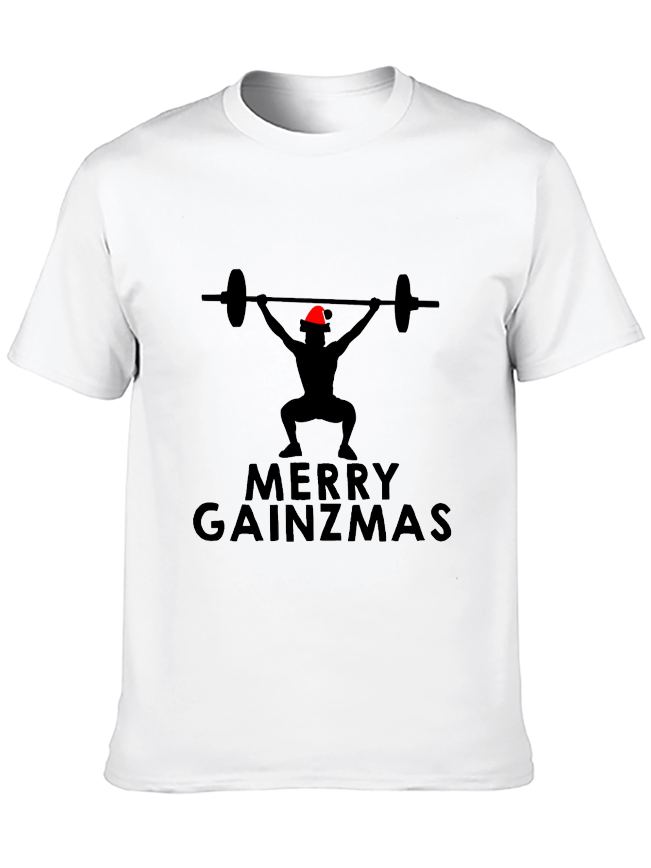Merry Gainzmas Black T-Shirt - Gym Holiday Apparel