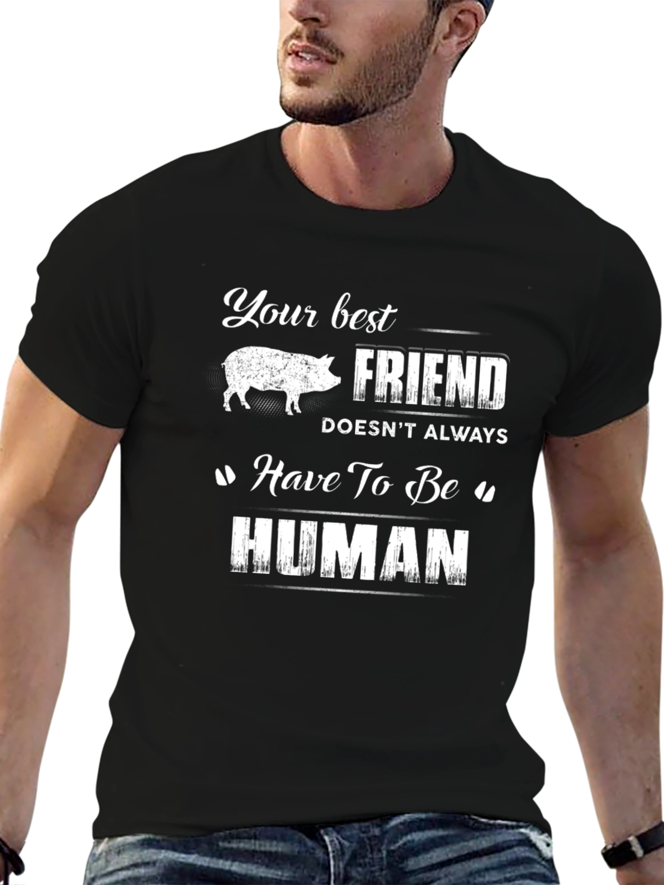 Best Friend Pig T-Shirt - Human Alternative