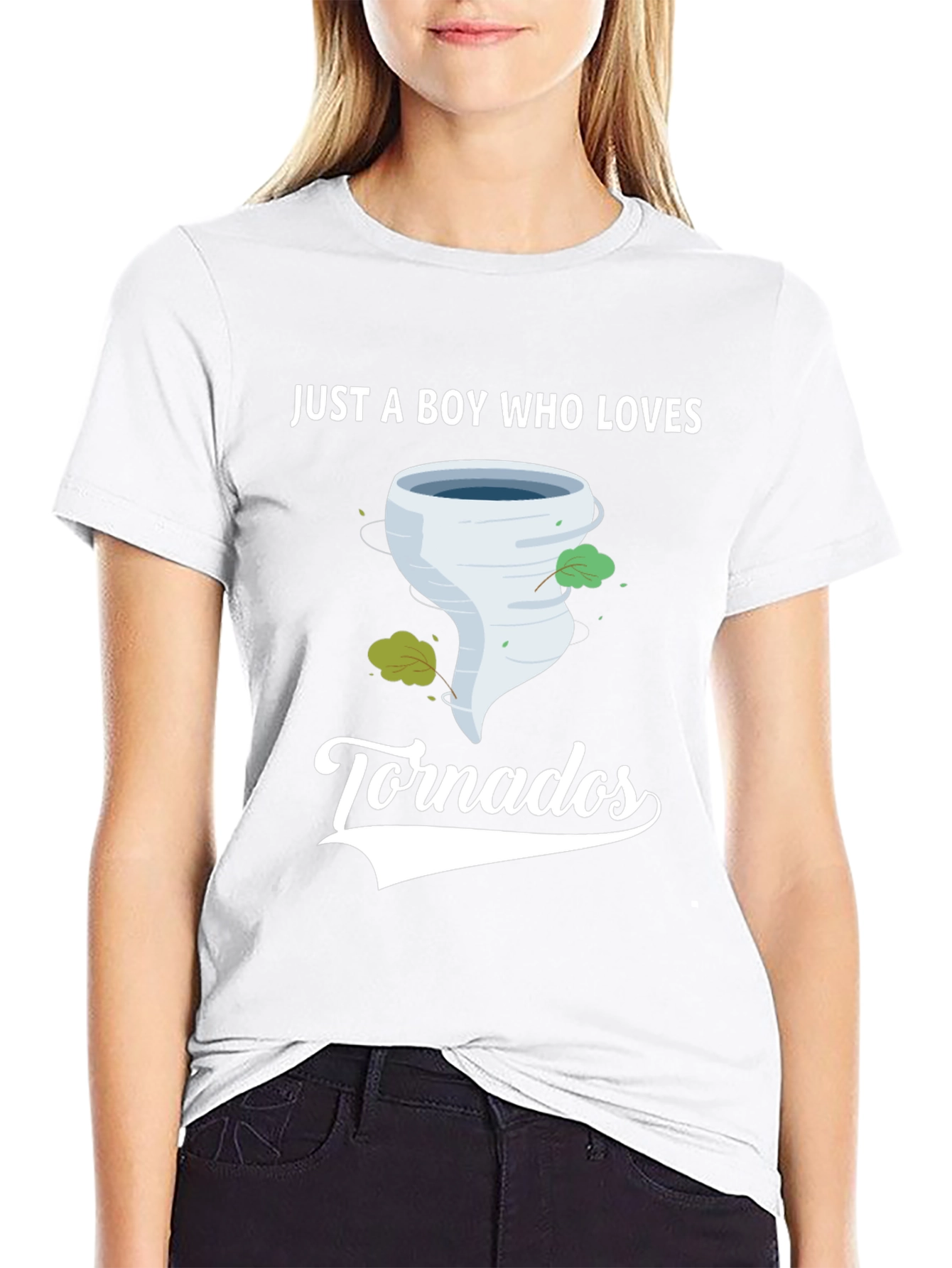 Boy Who Loves Tornadoes Black Graphic T-Shirt