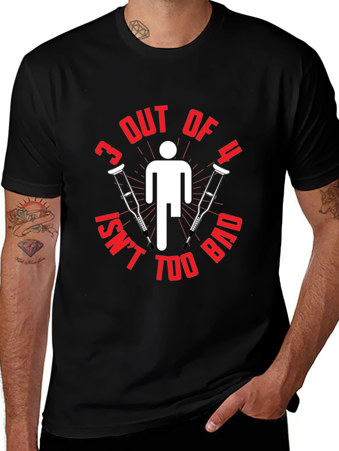 Funny 3 Out of 4 Crutches T-Shirt
