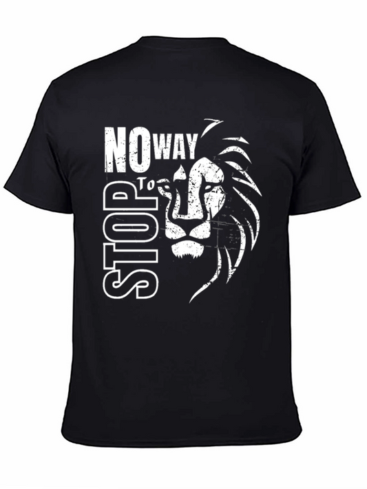 Lion No Way To Stop T-Shirt - Black Graphic Tee