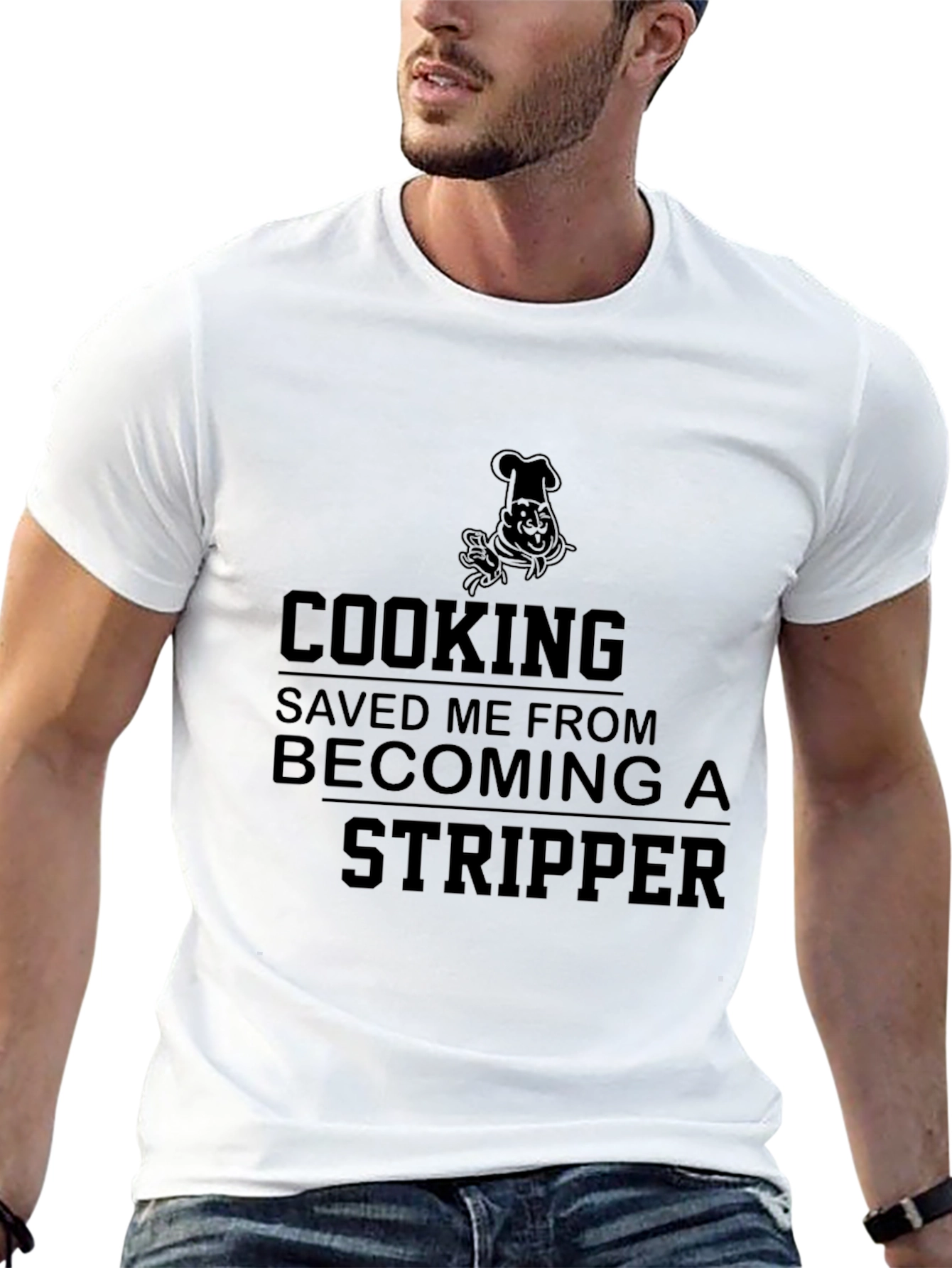 Cooking Saved Me T-Shirt Funny Chef Gift