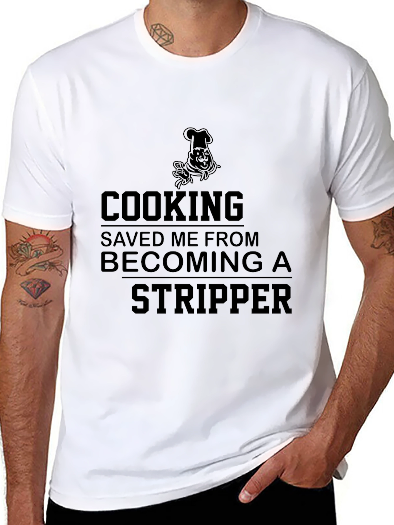 Cooking Saved Me T-Shirt Funny Chef Gift
