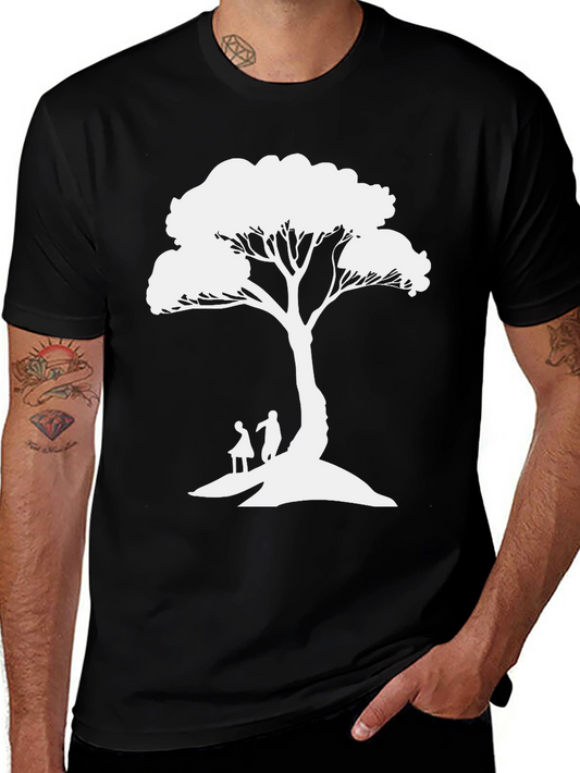 Tree Silhouette Graphic Tee - Unisex Black T-Shirt