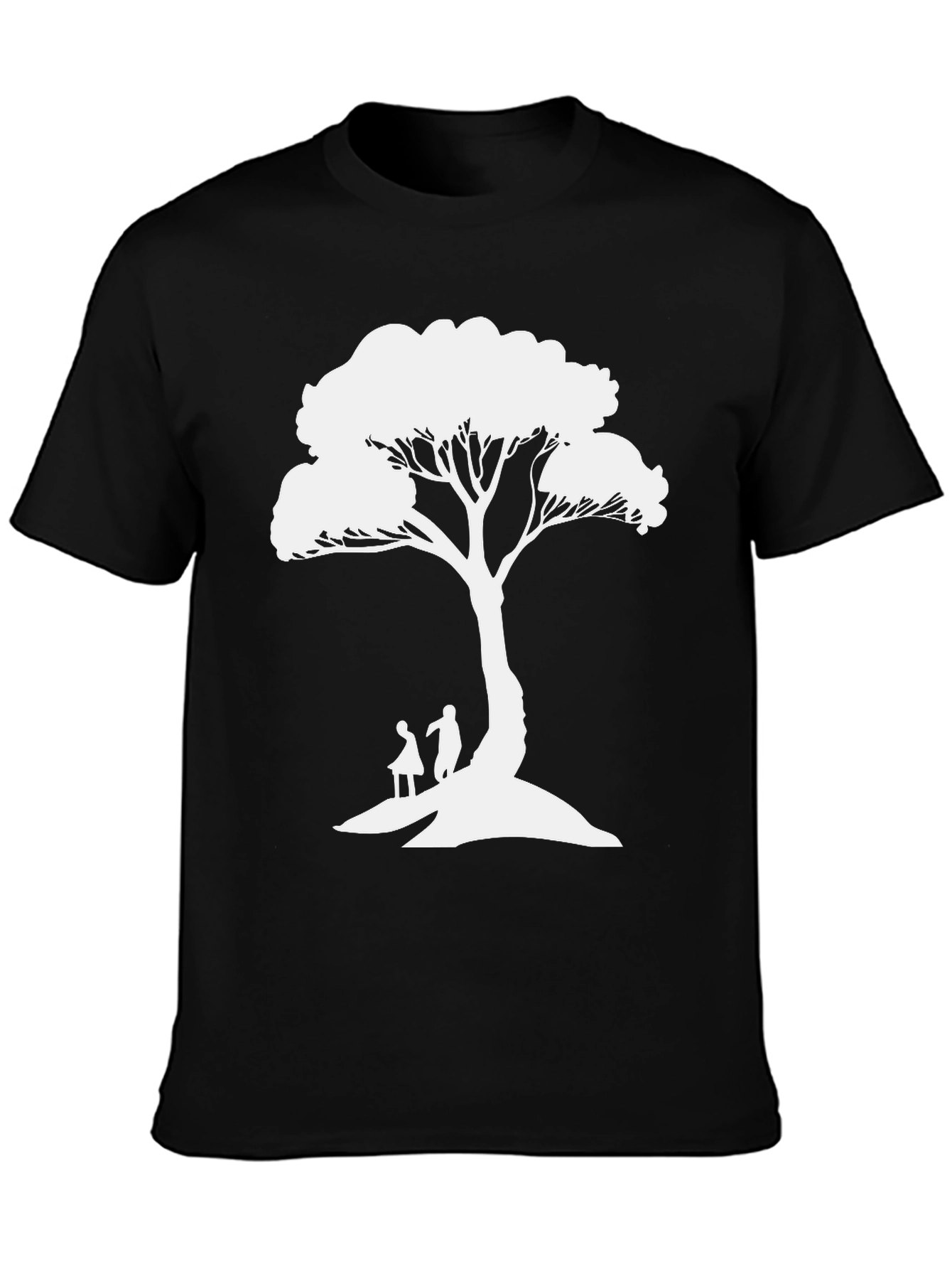 Tree Silhouette Graphic Tee - Unisex Black T-Shirt