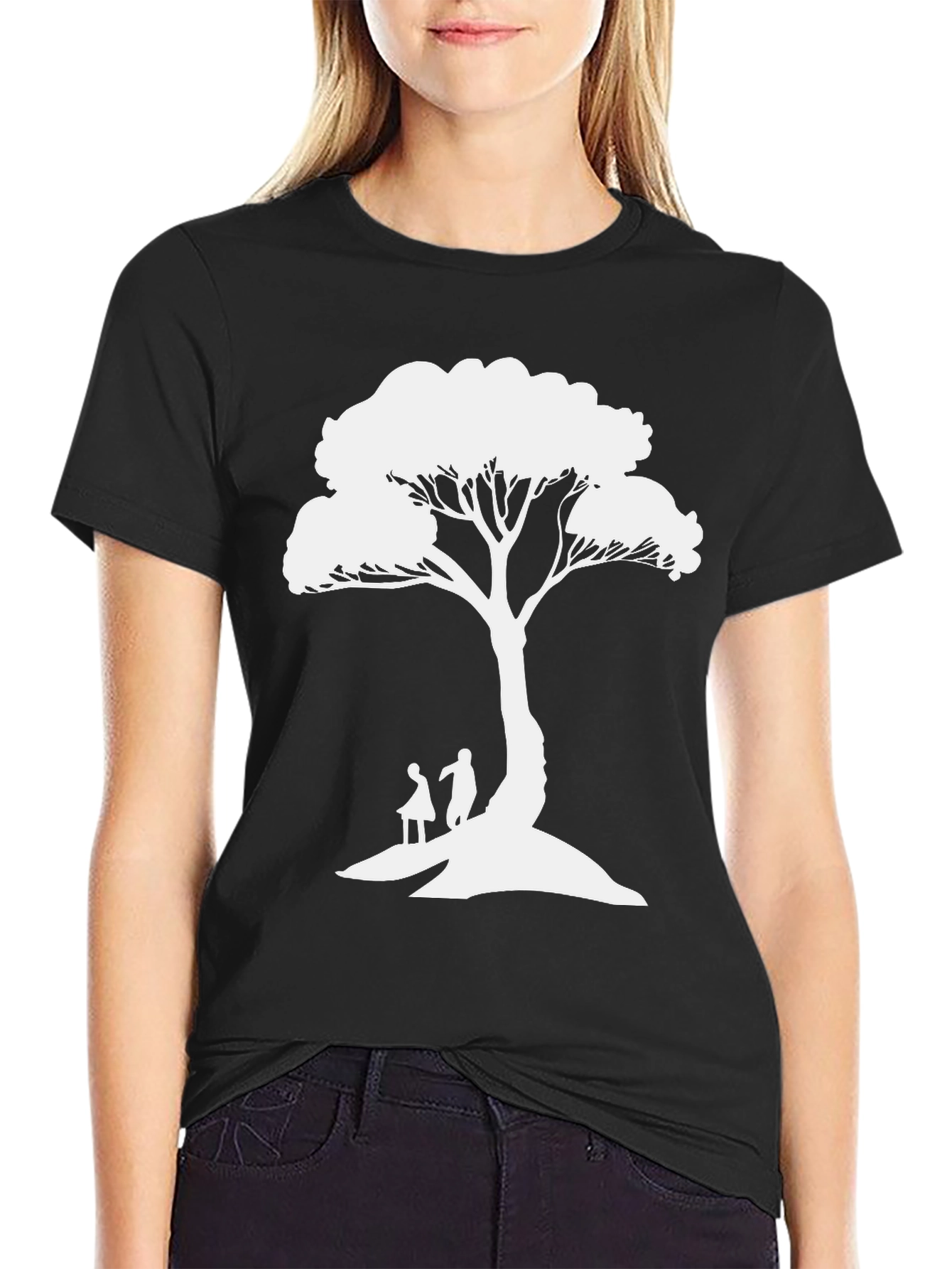Tree Silhouette Graphic Tee - Unisex Black T-Shirt