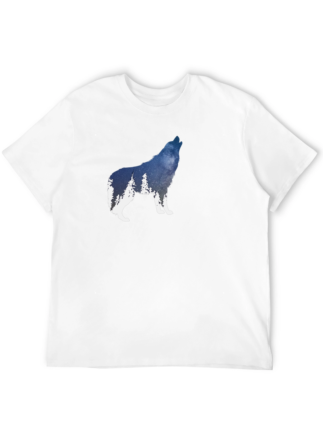Wolf Silhouette Graphic T-Shirt - Mens Black Tee