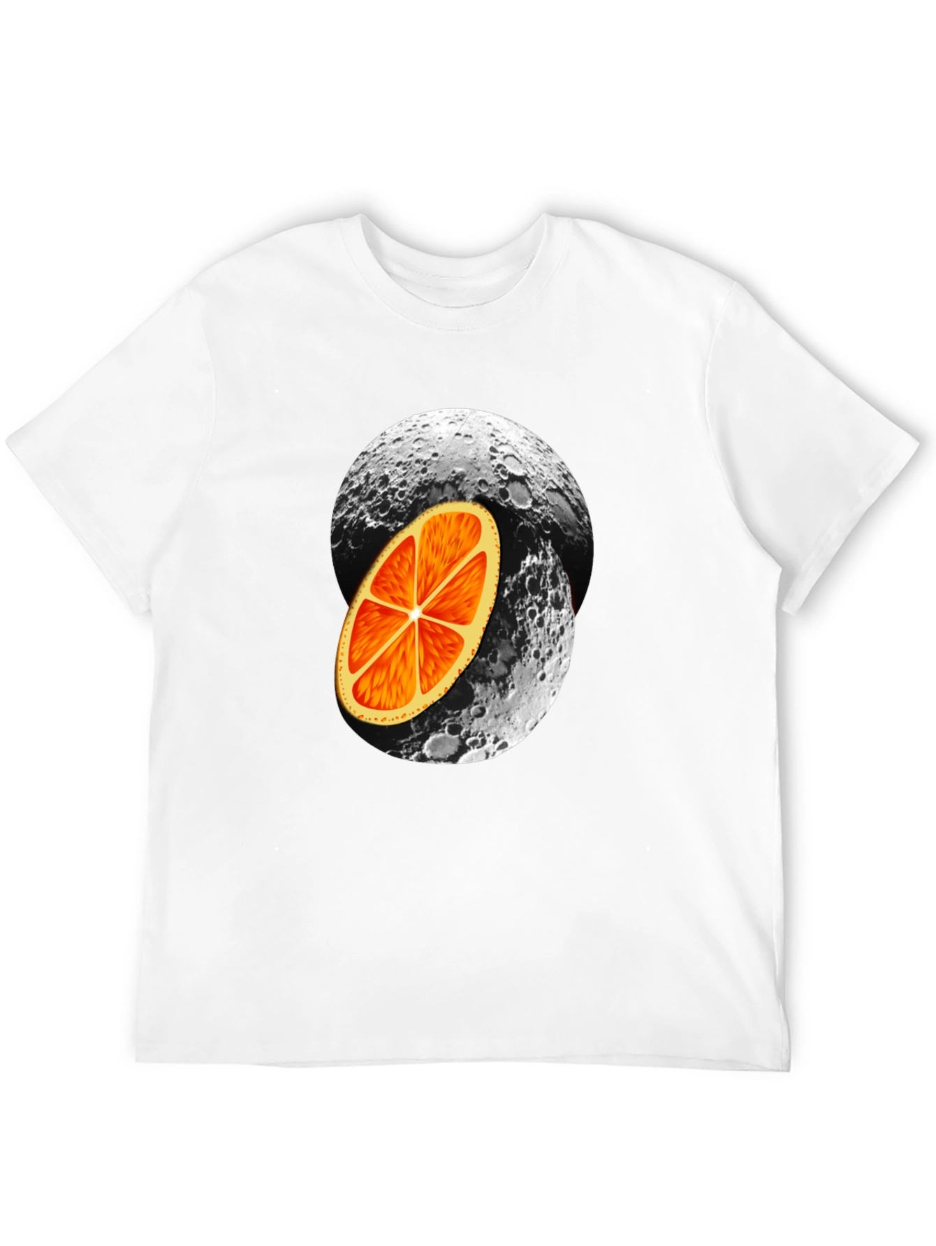 Orange Moon Graphic Black T-Shirt