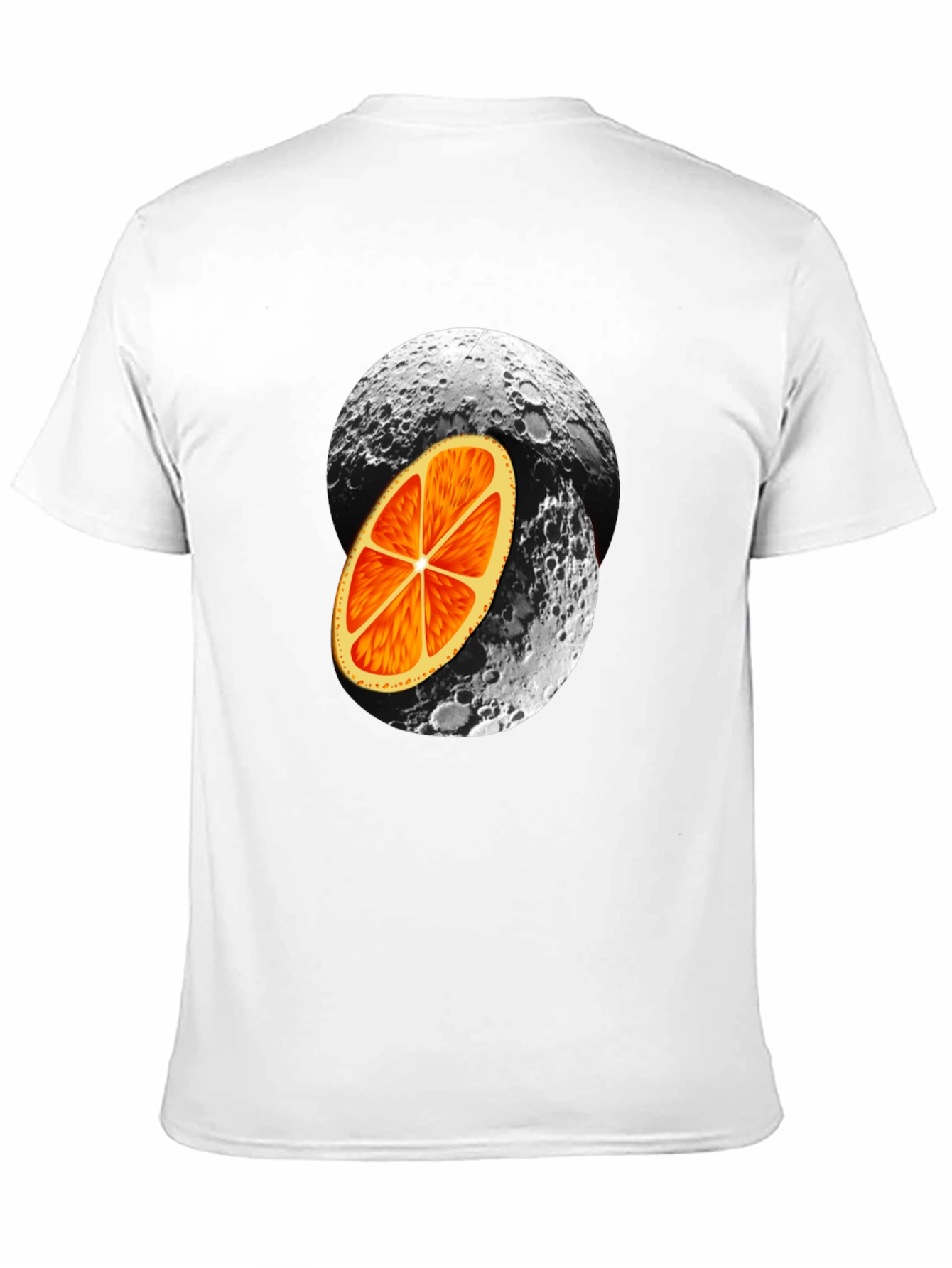 Orange Moon Graphic Black T-Shirt