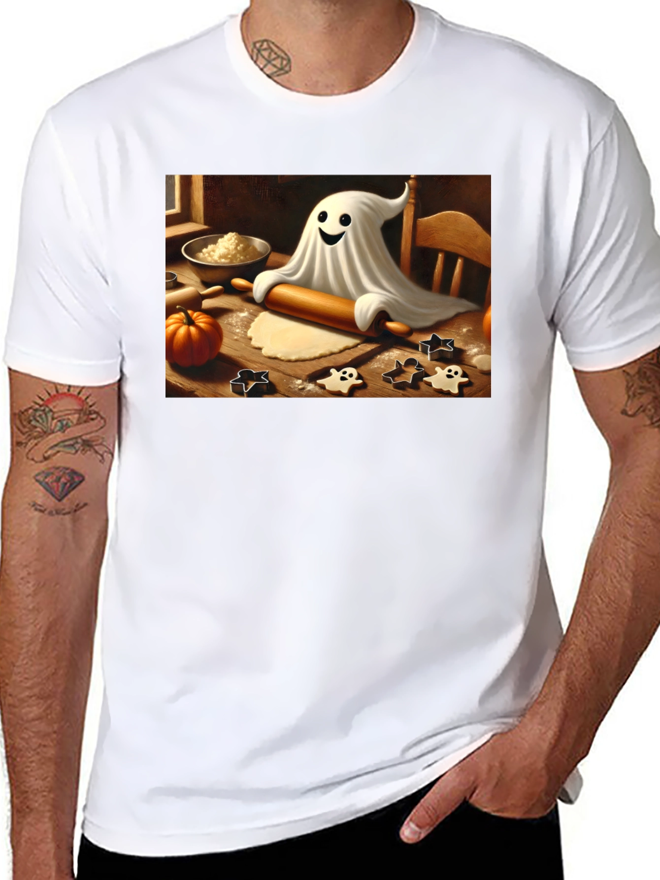 Halloween Ghost Baker T-Shirt