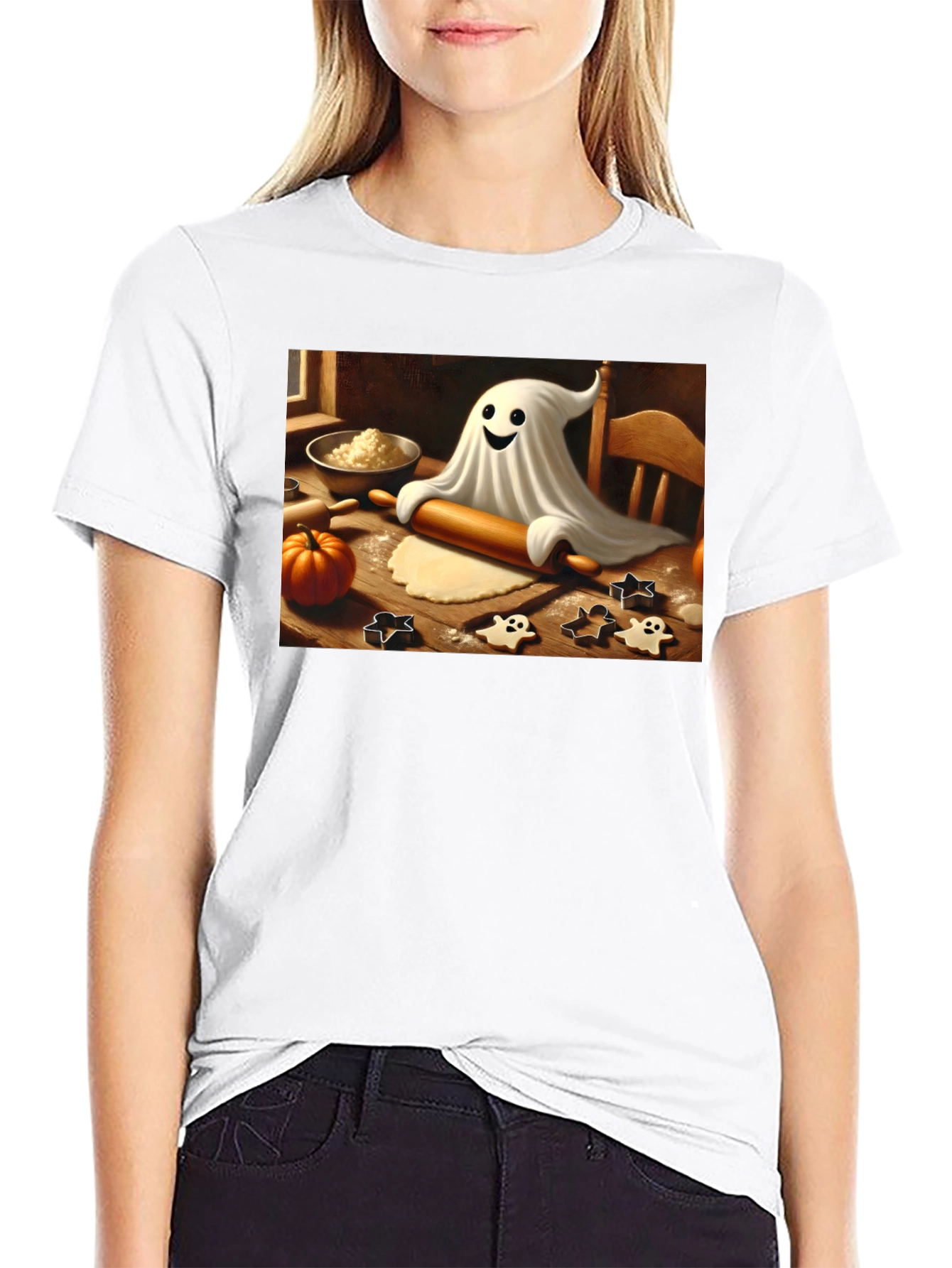 Halloween Ghost Baker T-Shirt