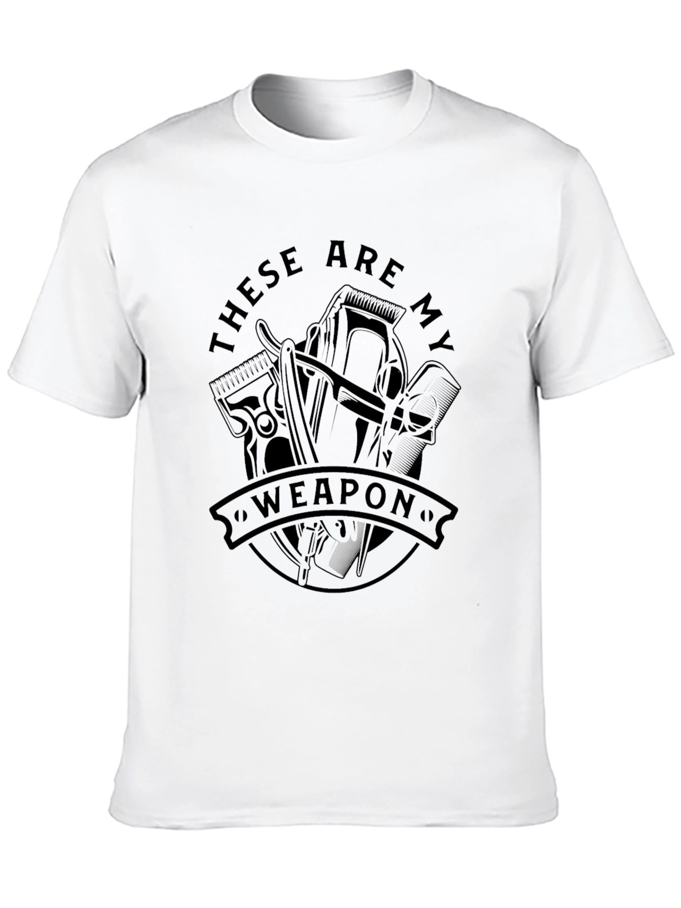 Barber Tools Graphic T-Shirt - These Are My Weapon