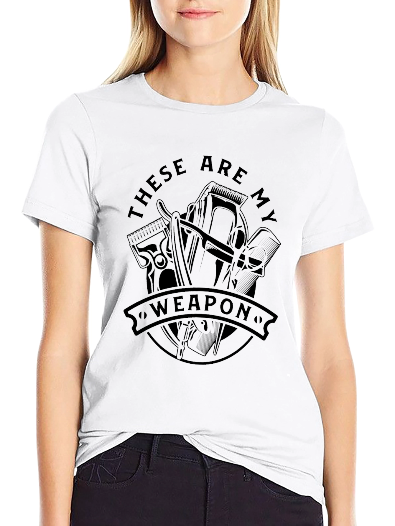 Barber Tools Graphic T-Shirt - These Are My Weapon