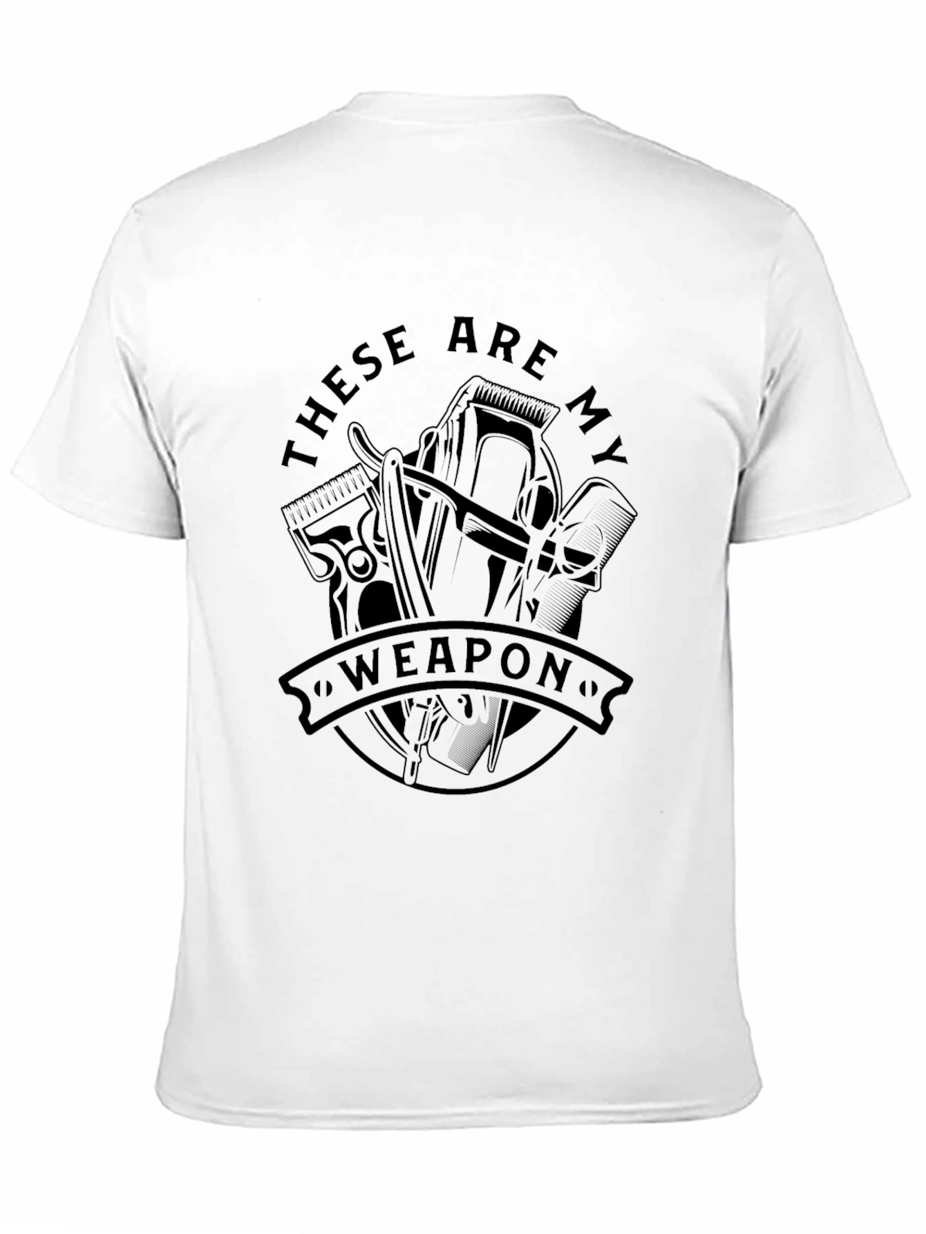 Barber Tools Graphic T-Shirt - These Are My Weapon
