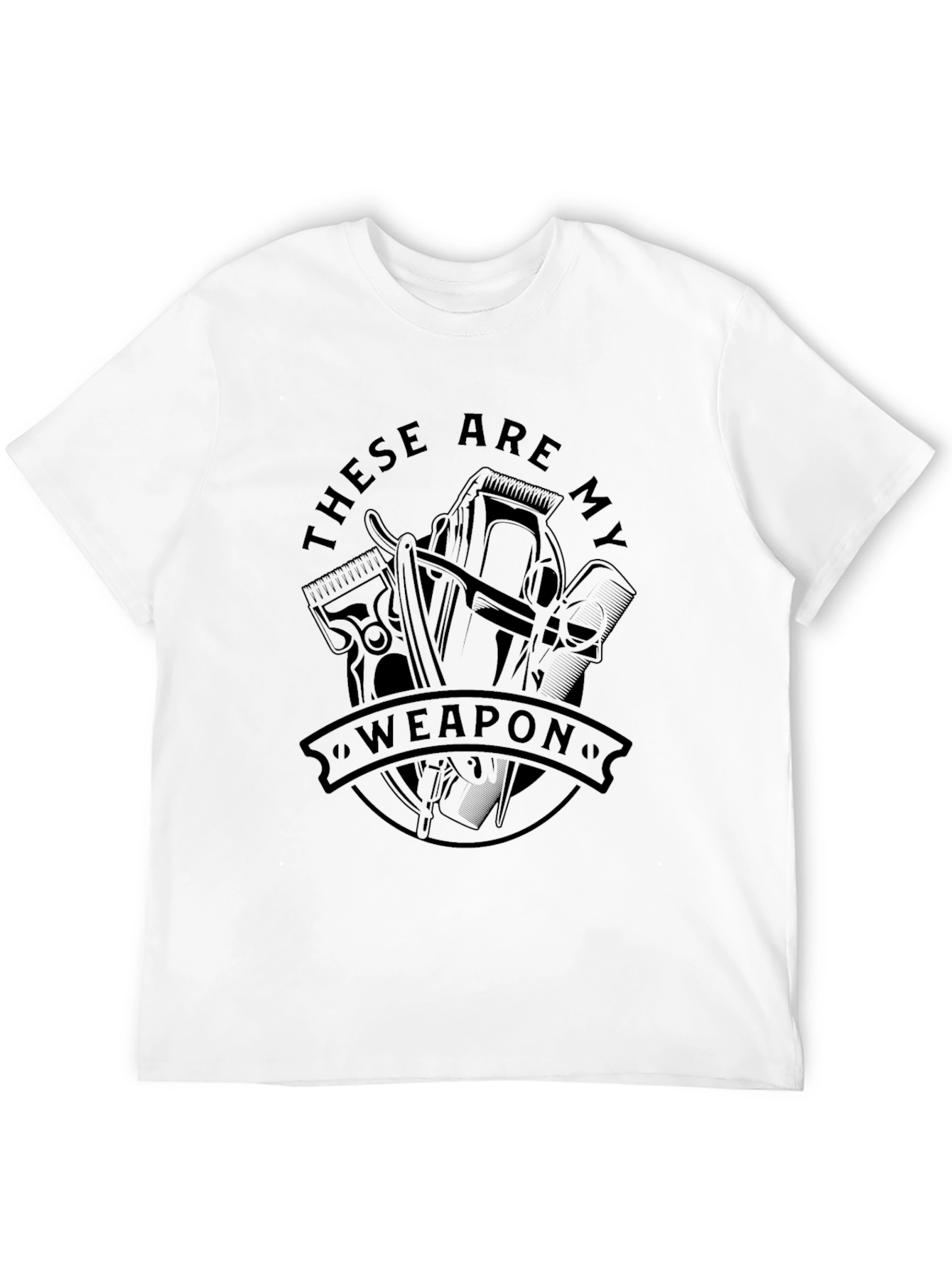 Barber Tools Graphic T-Shirt - These Are My Weapon